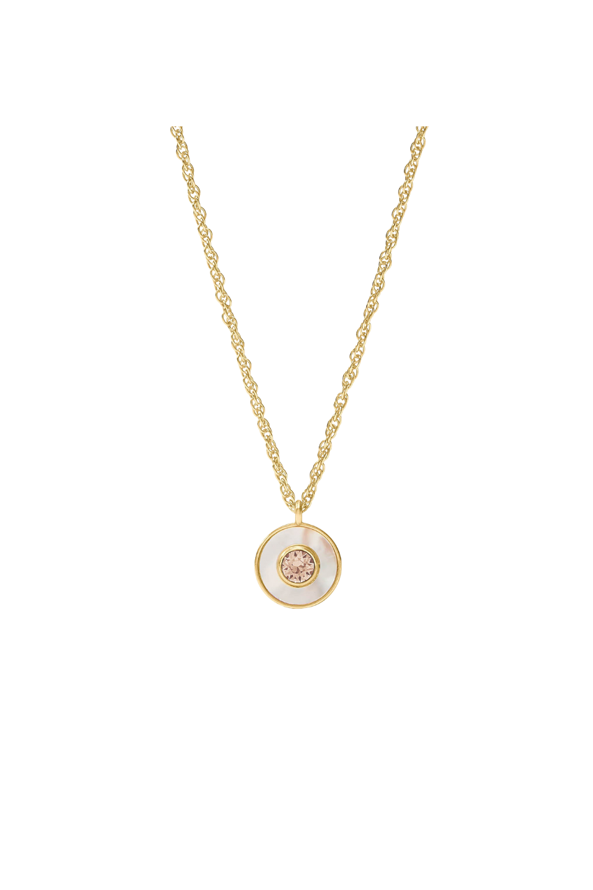 Colette Circle Delicate Necklace - Champagne