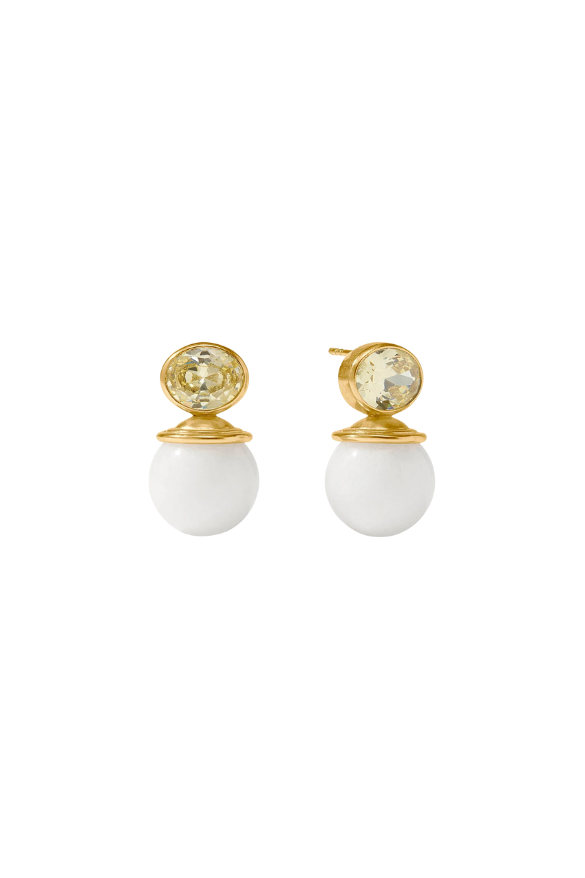 Portofino Earring - White Jade