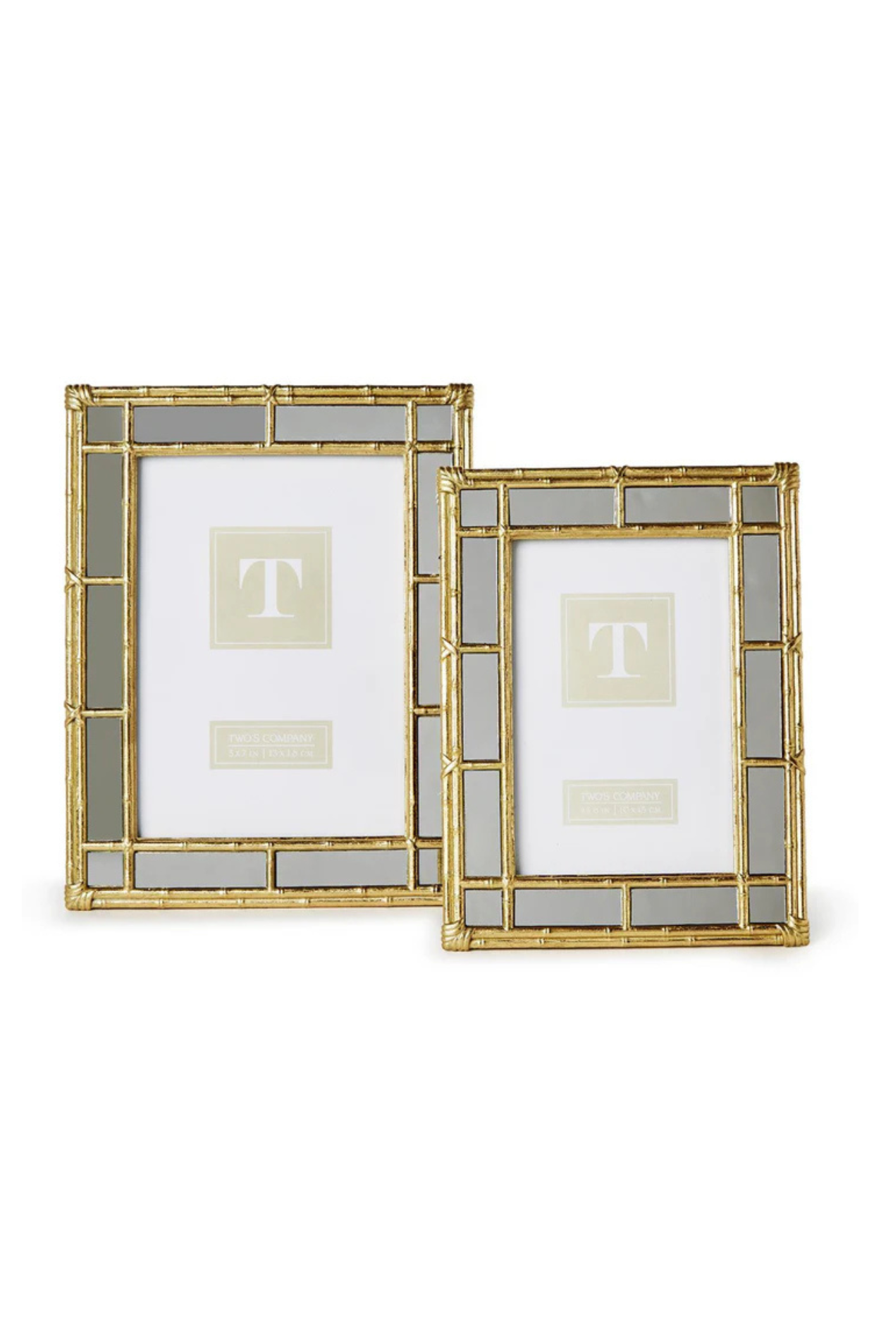 Bamboo Gold Photo Frames with Mirror Edge