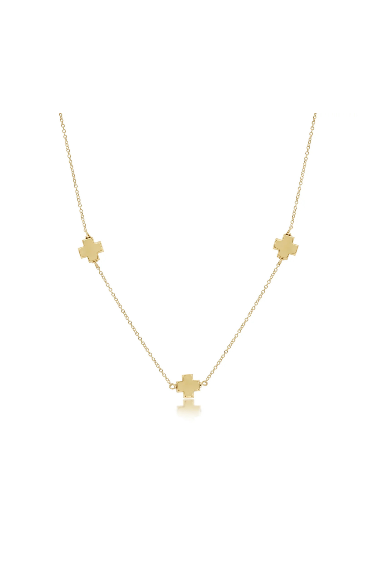 17” Choker Simplicity Chain Gold - Signature Cross Gold