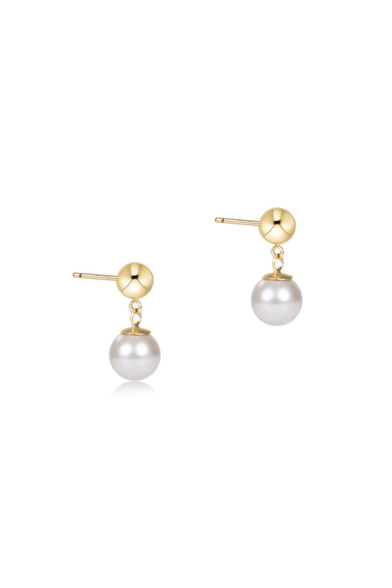 Classic 10mm Ball Drop Stud - Pearl