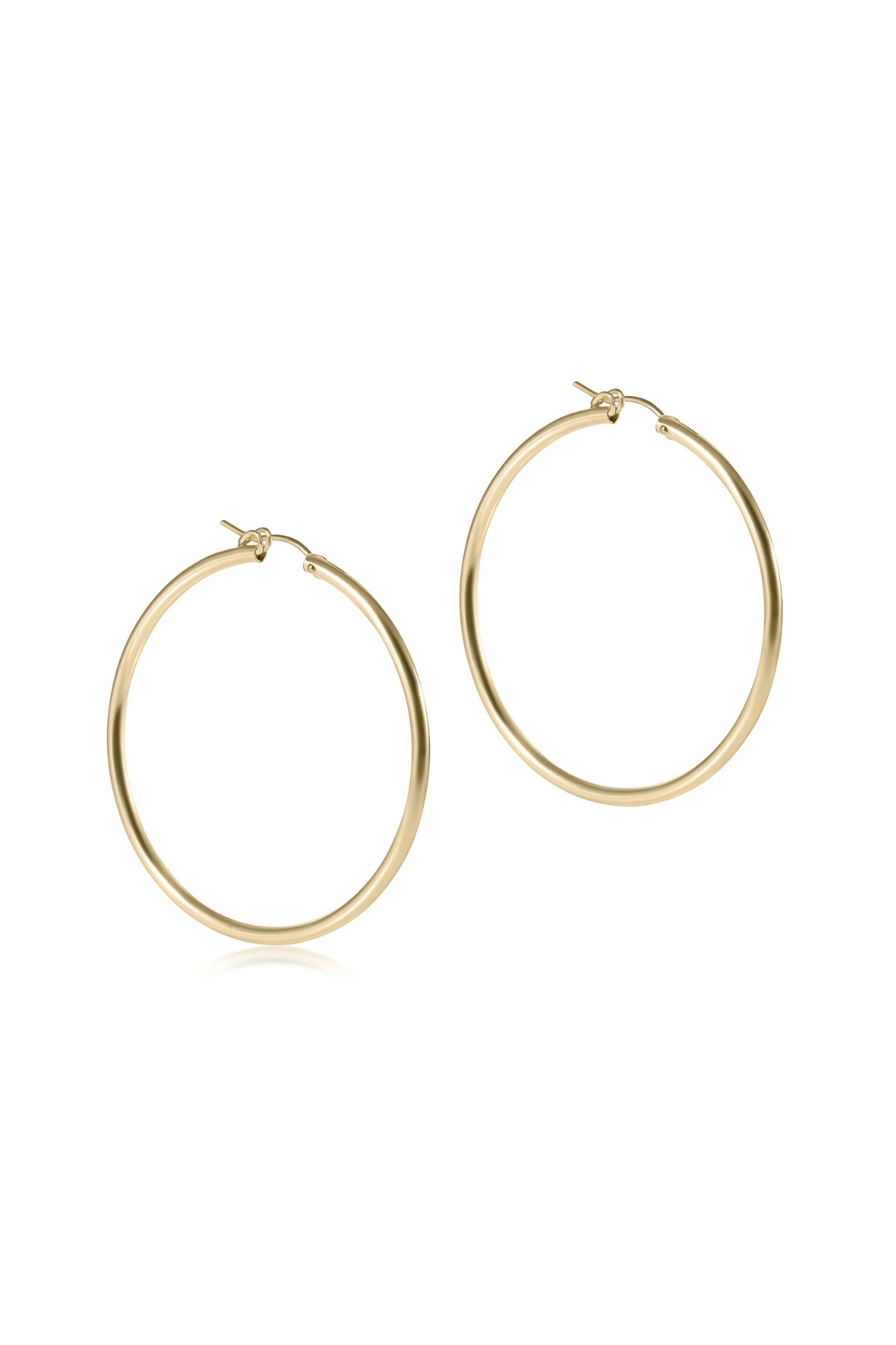 Round Gold 2” Hoop - Smooth