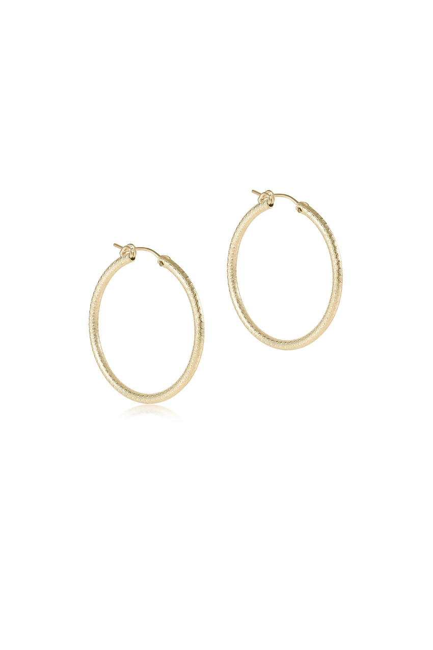 Round Gold 1.25” Hoop - Textured