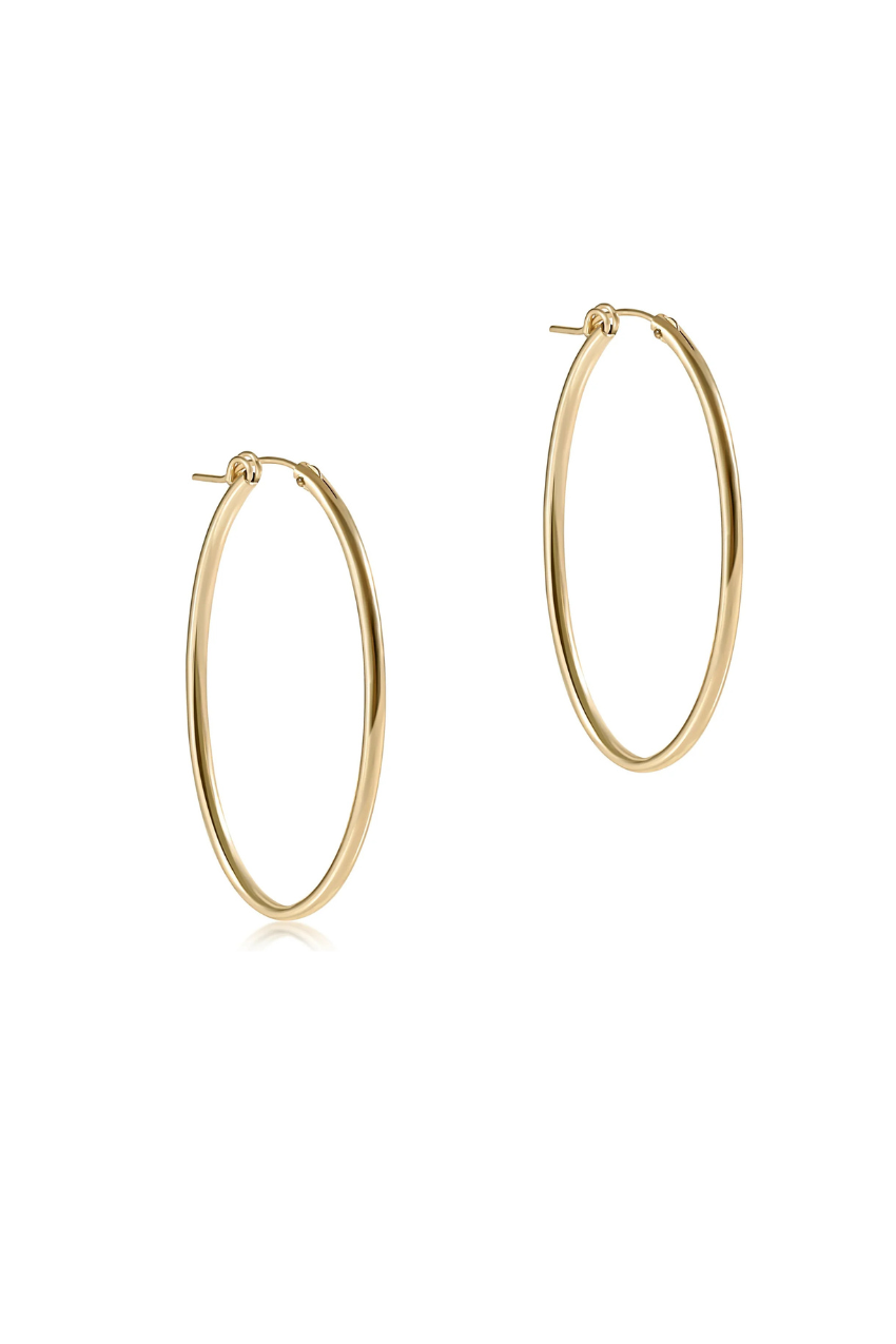 Oval Gold 2” Hoop - Smooth