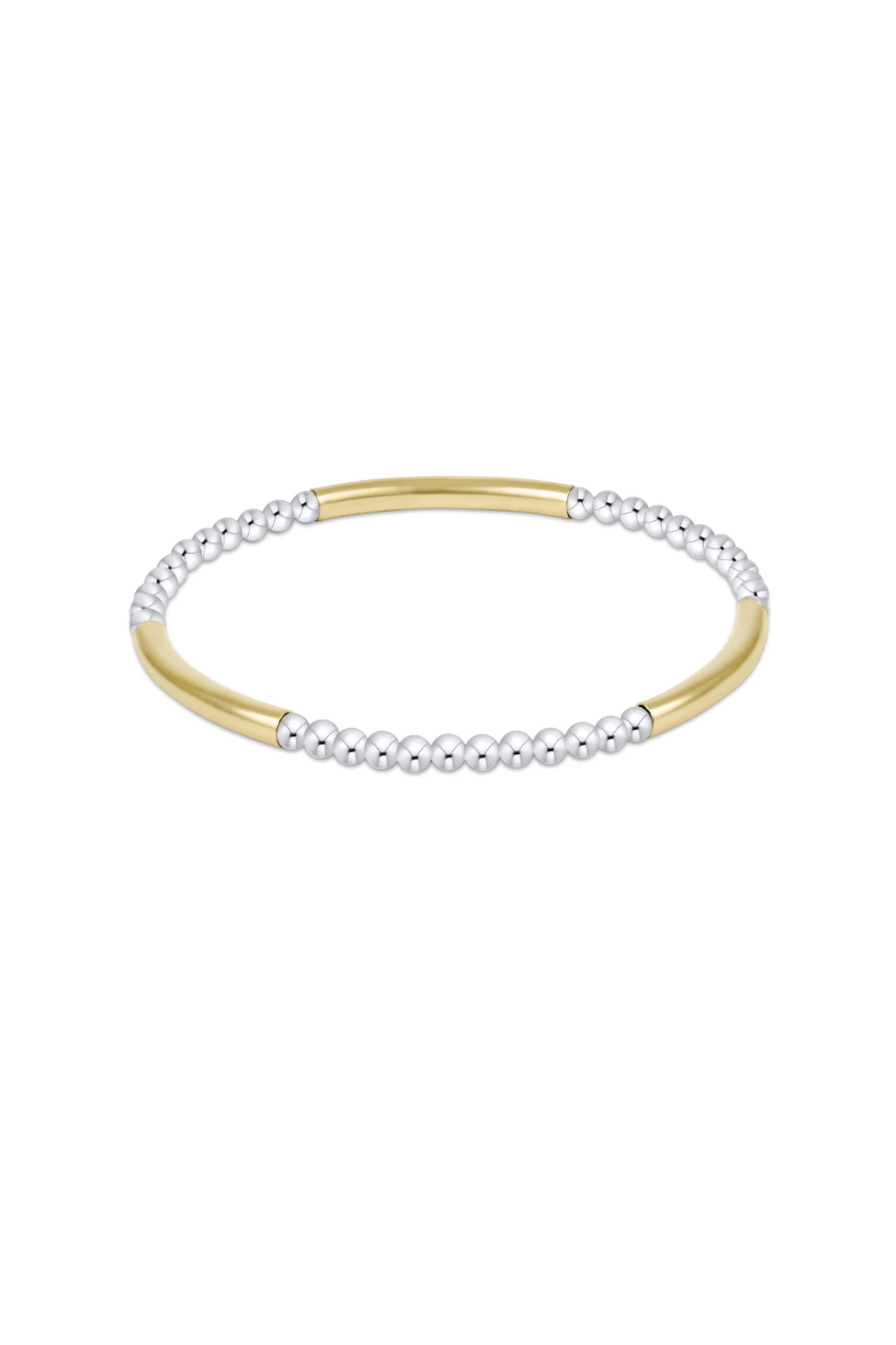 Bliss Bar Pattern Mixed Metal 3mm Bracelet