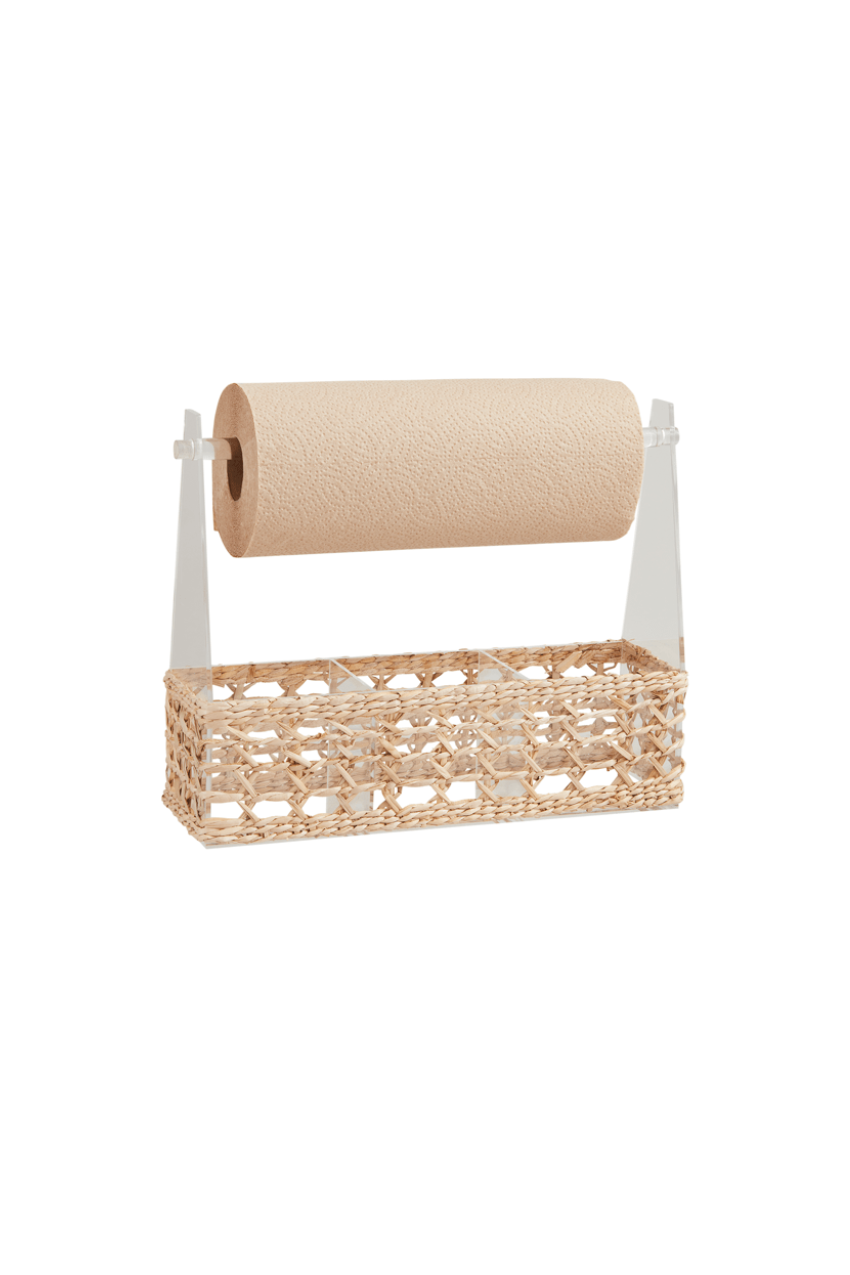 Acrylic Woven Utensil & Towel Caddy