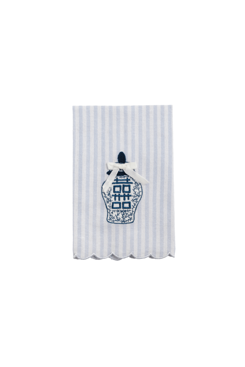 Ginger Jar Embroidered Towel