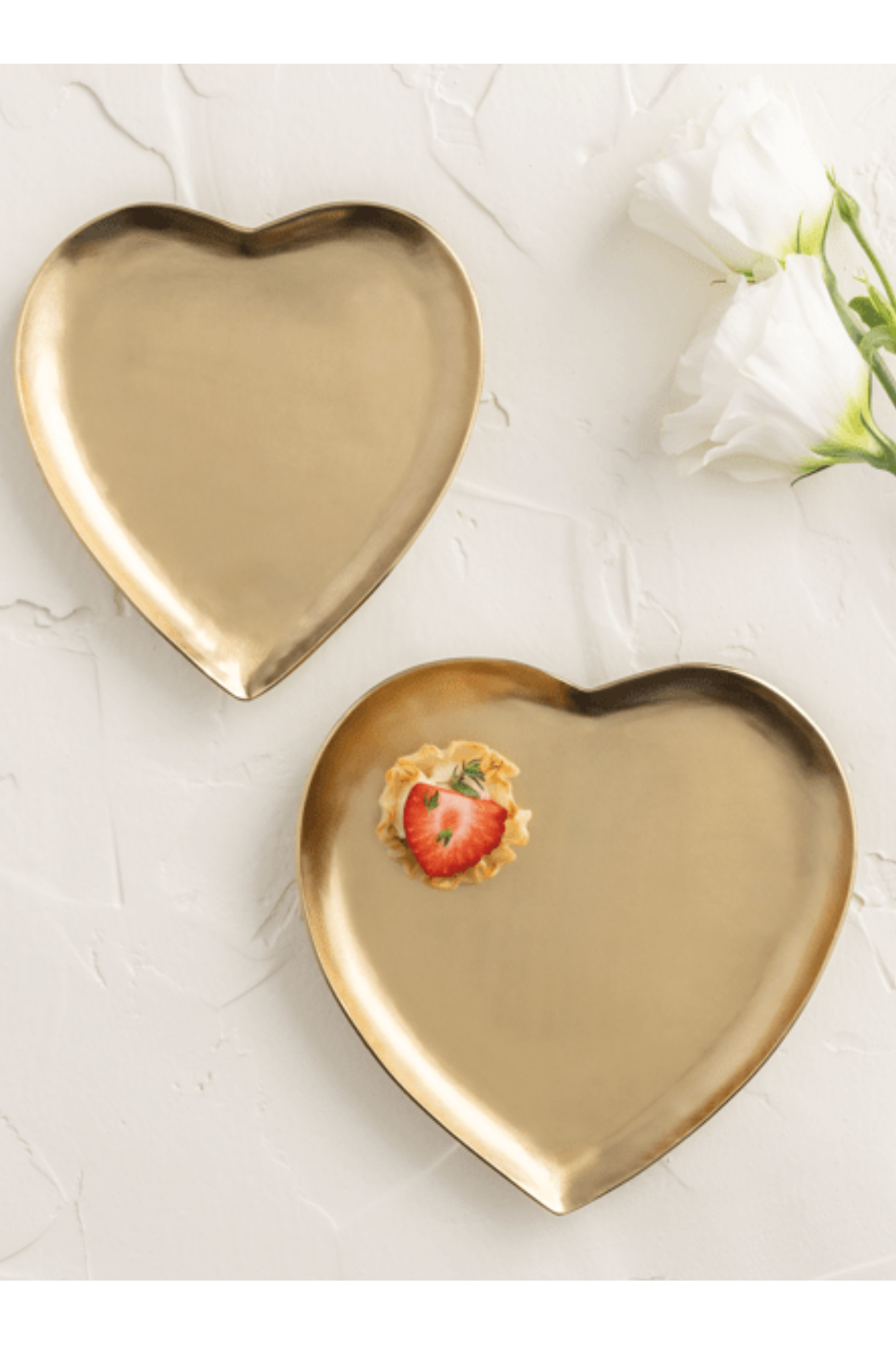 Brass Heart Tidbit Tray
