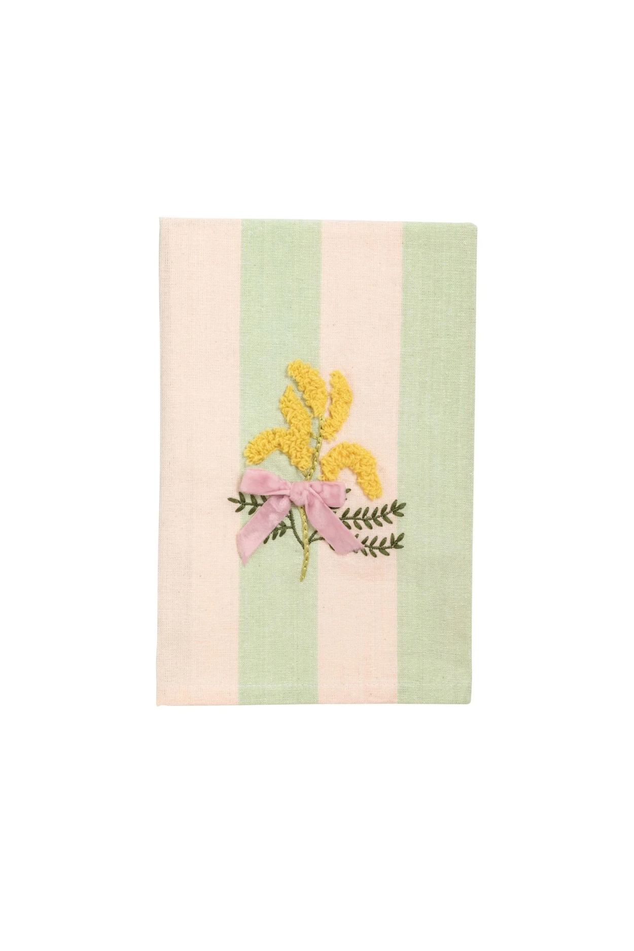 Yellow Flower Embroidery Towel