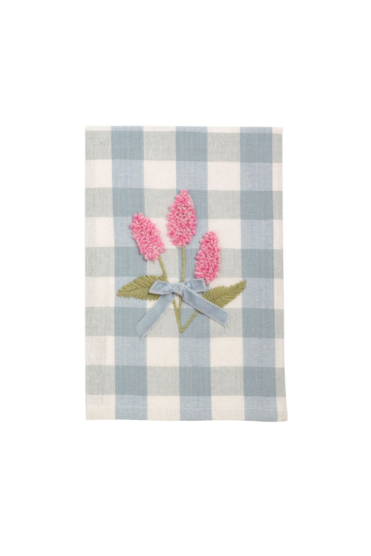 Pink Flower Embroidered Towel