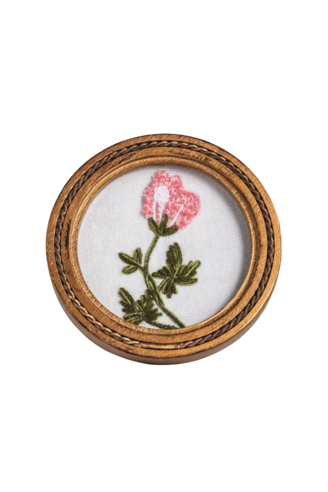 Pink Framed Floral Embroidery