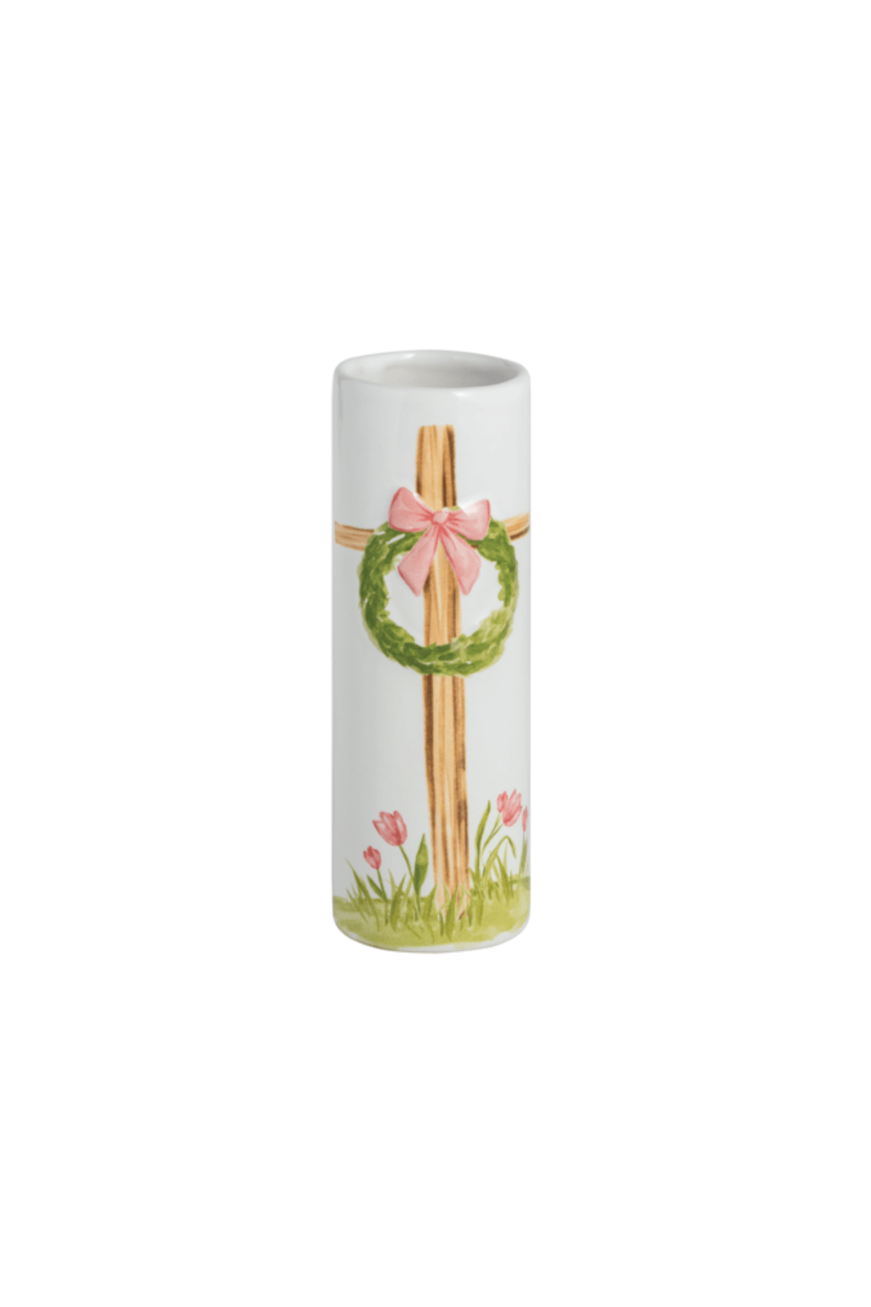 Pink Cross Stem Vase