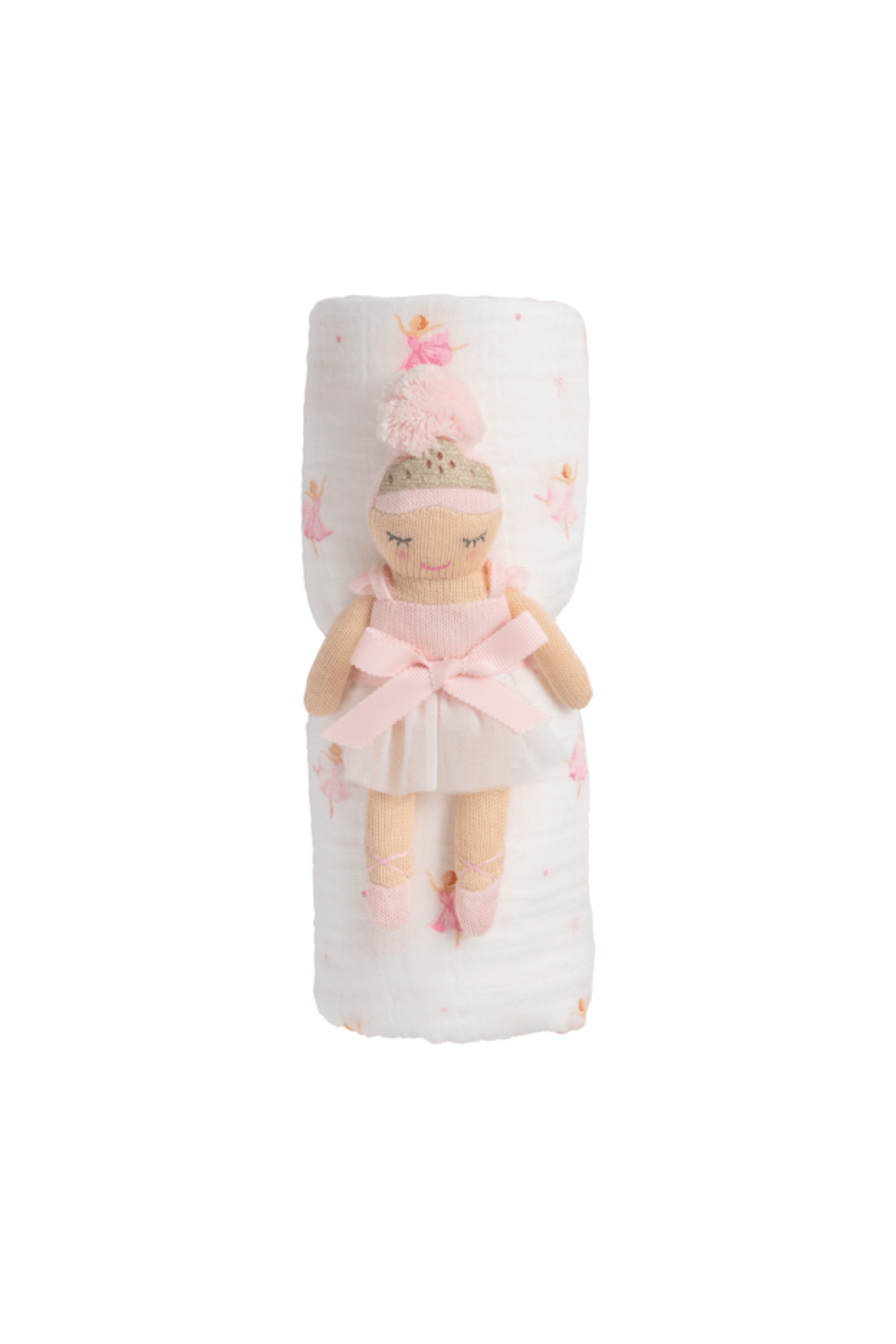 Ballerina Swaddle & Rattle Set