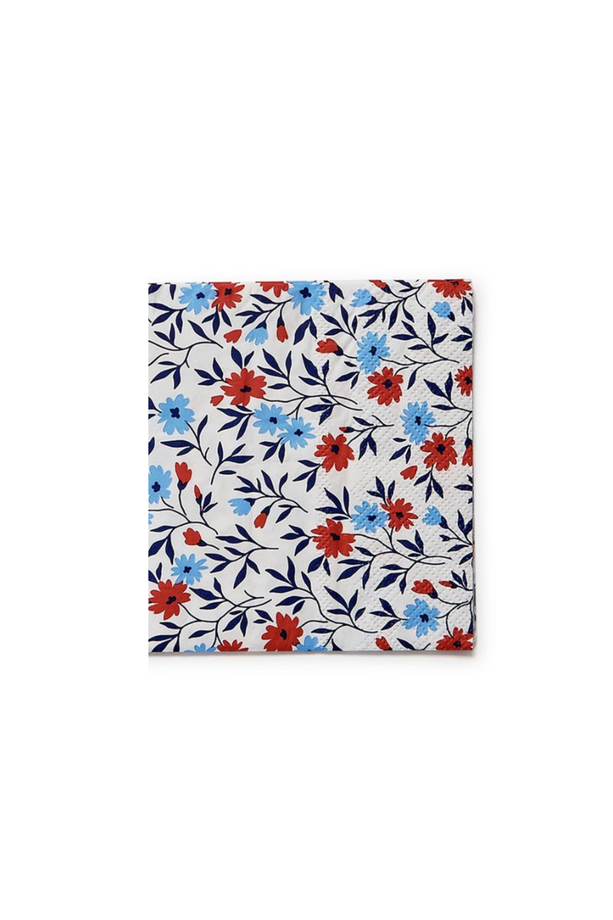 Red, White and Blue Bloom Cocktail Napkin