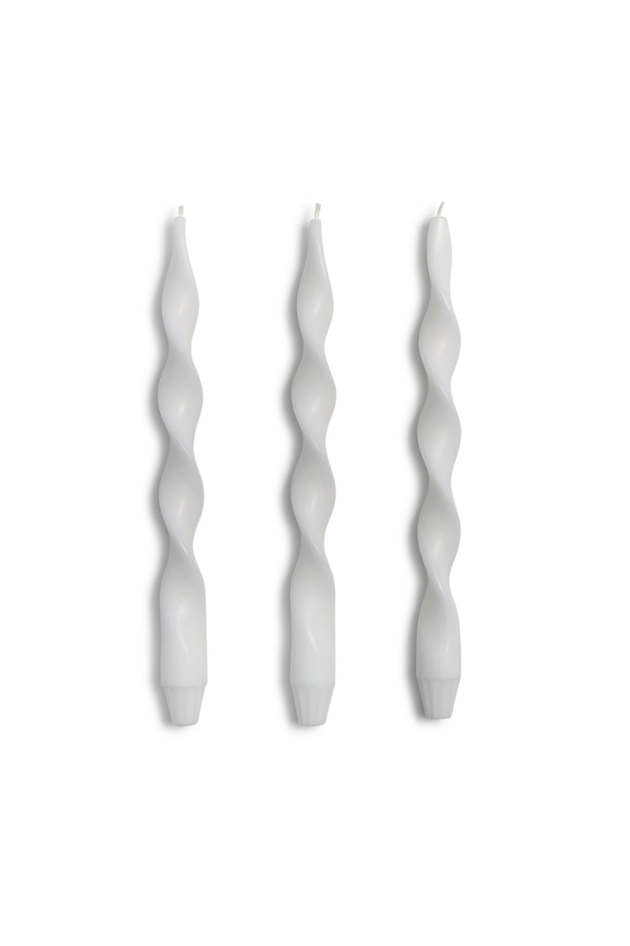 Twist and Glow White 12" Twist Taper Candles