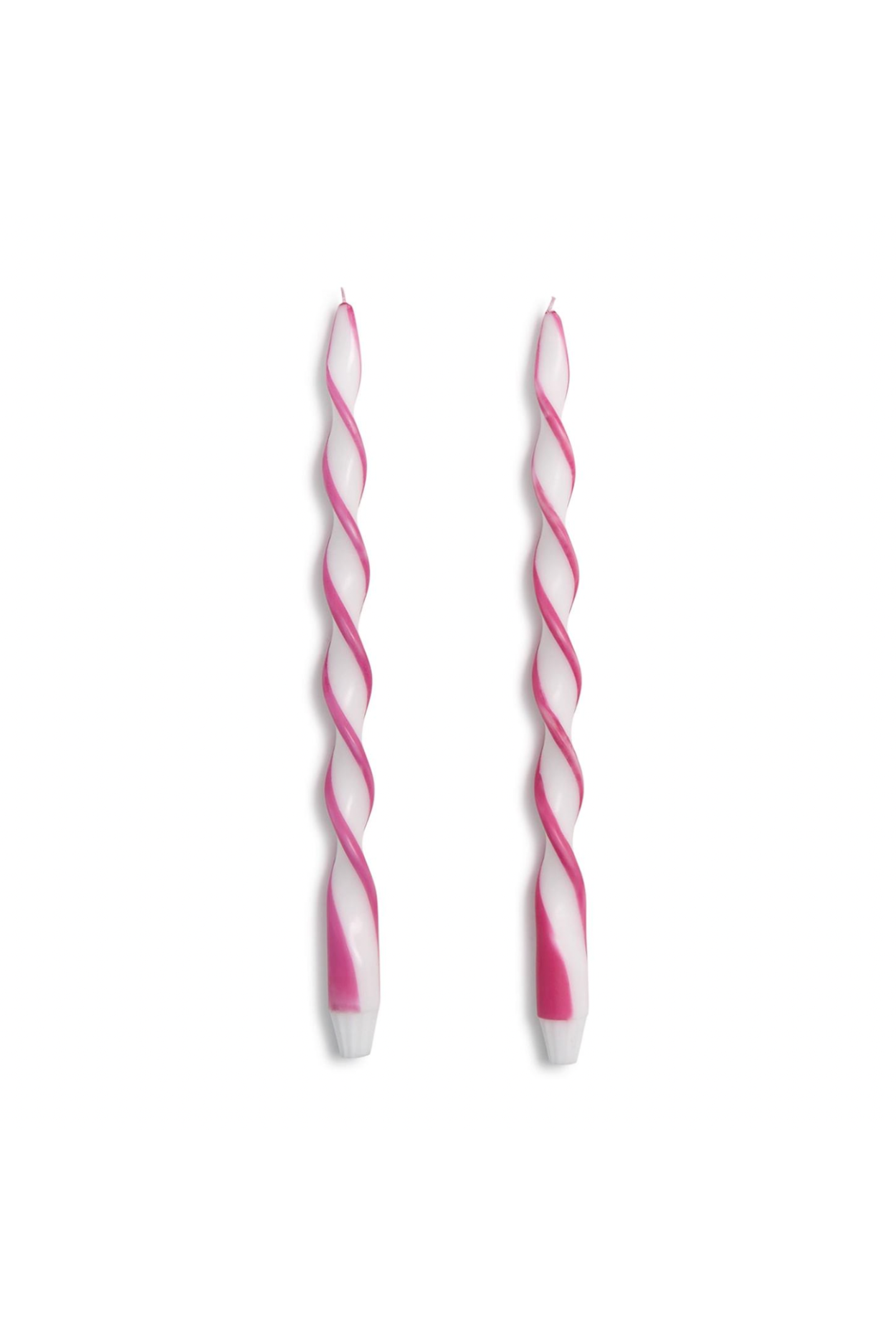 Twist and Glow Pink Ribbon 15 3/4" Twist Taper Candles