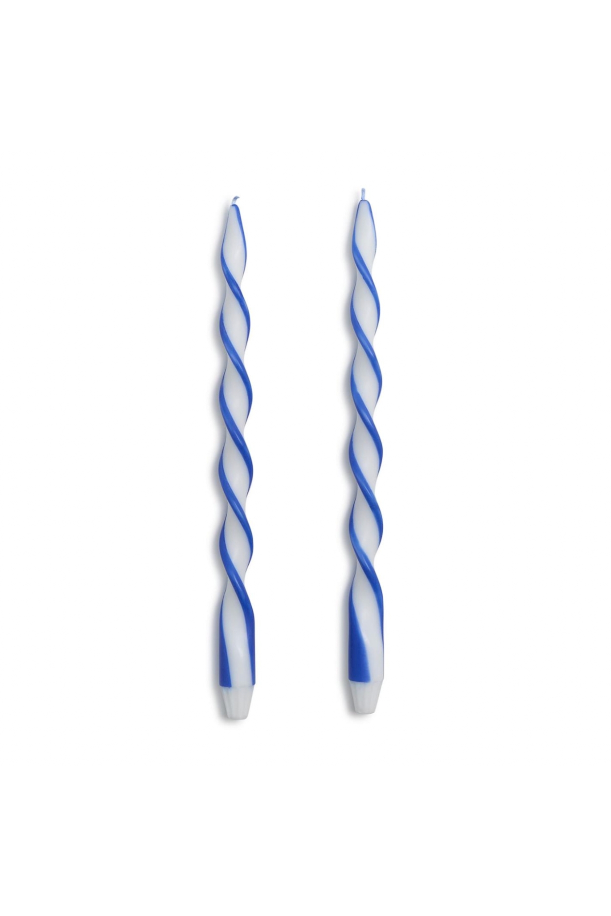 Twist and Glow Blue Ribbon 15 3/4" Twist Taper Candles