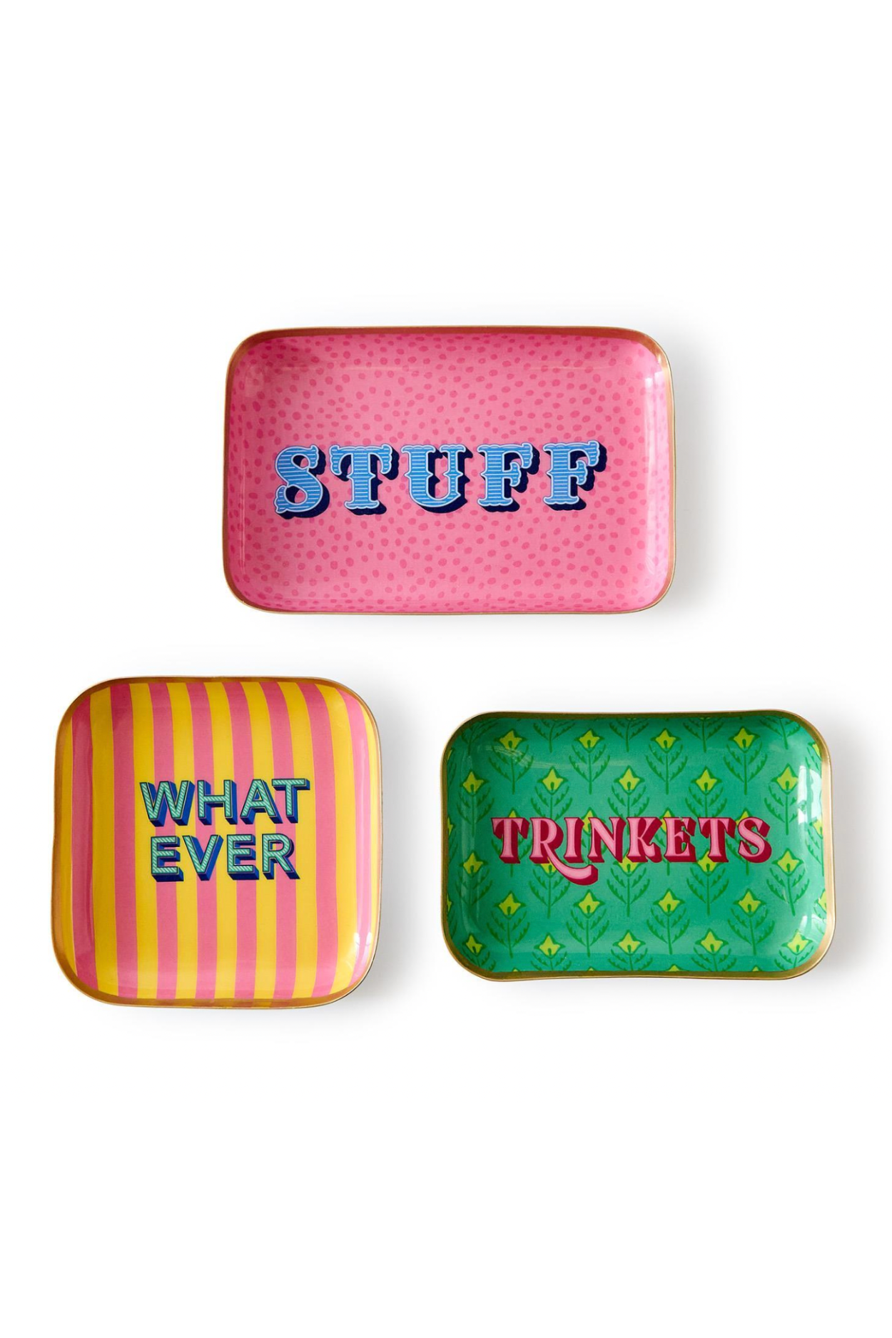 Metal Trinket Trays with Sayings