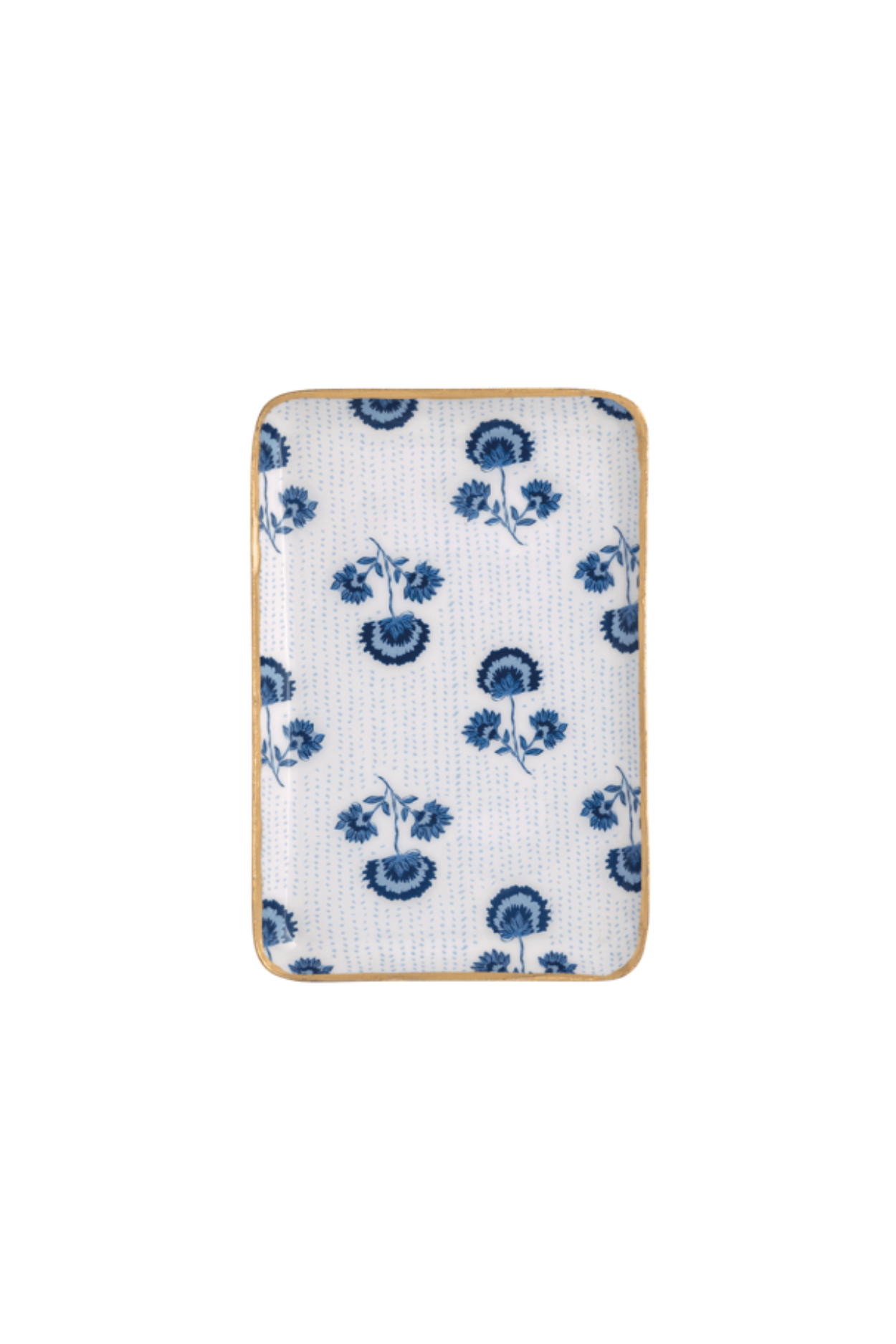 Dot Floral Blue Trinket Tray
