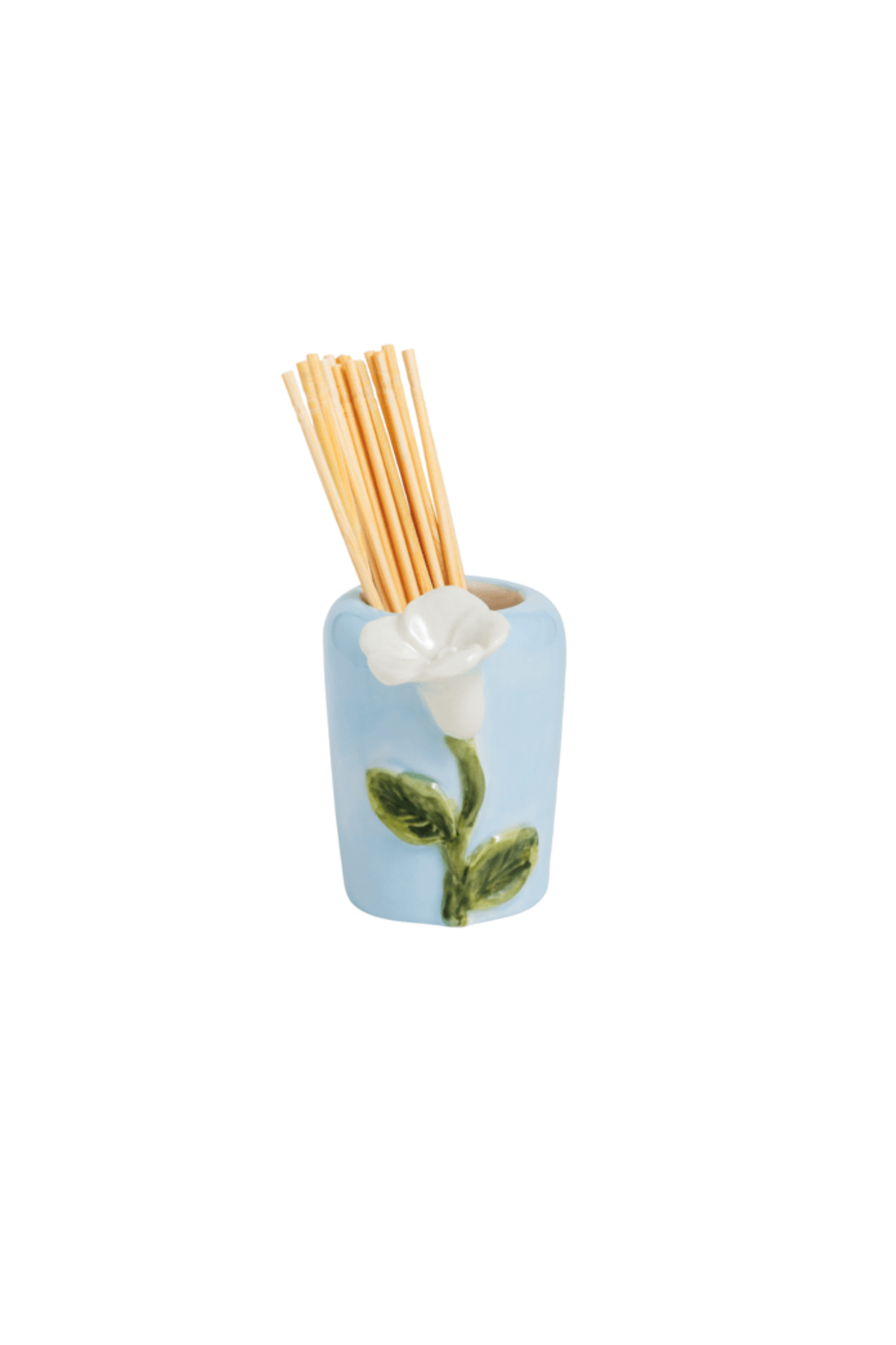 Blue Base Flower Toothpick Caddy Set