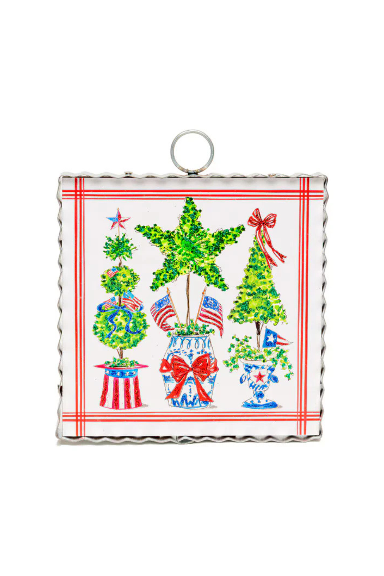 Mini Beck's Patriotic Boxwoods in Pots