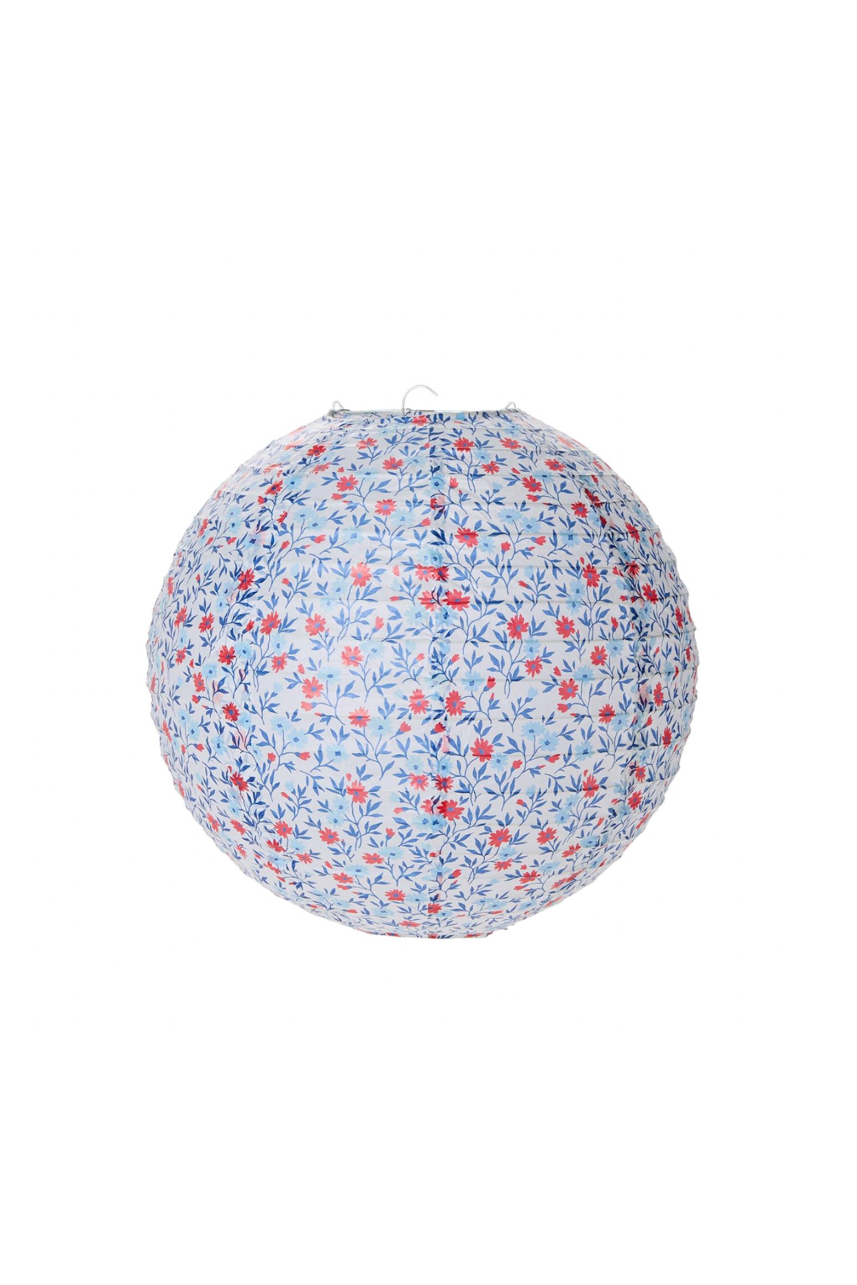 Red White and Bloom Paper Lantern Set