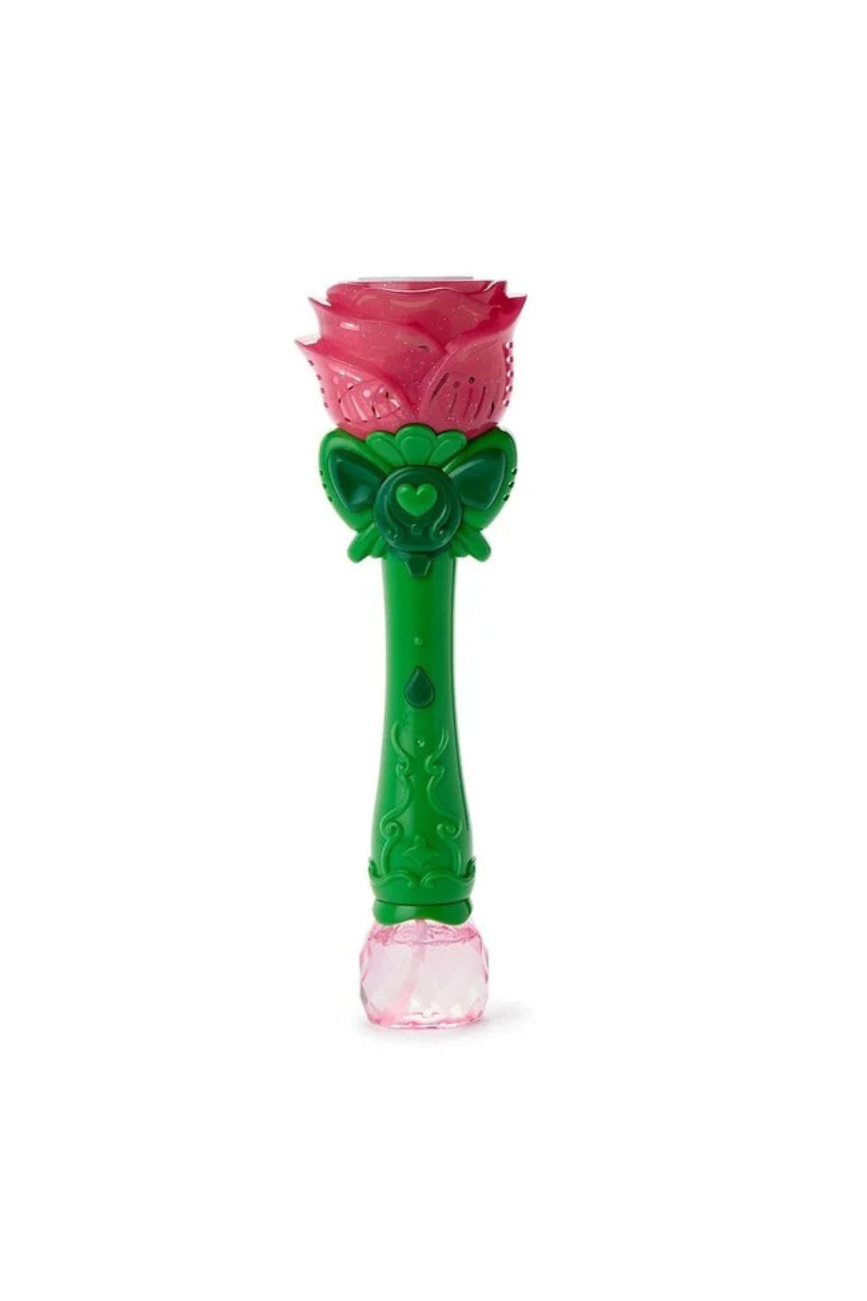 Pink Rose LED Illuminating Bubble Wand Blower