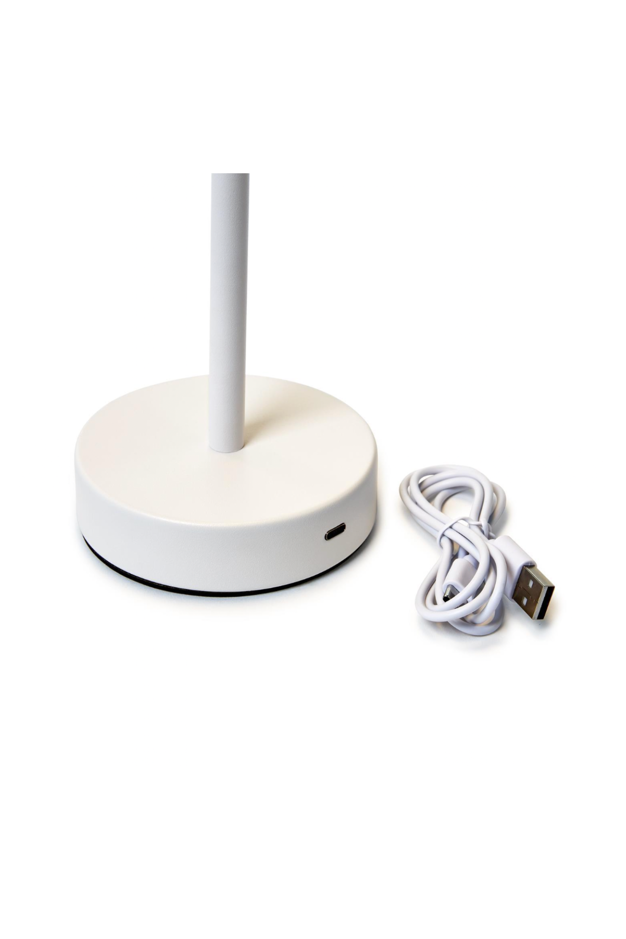 White LED Cordless Scalloped Table Lamp