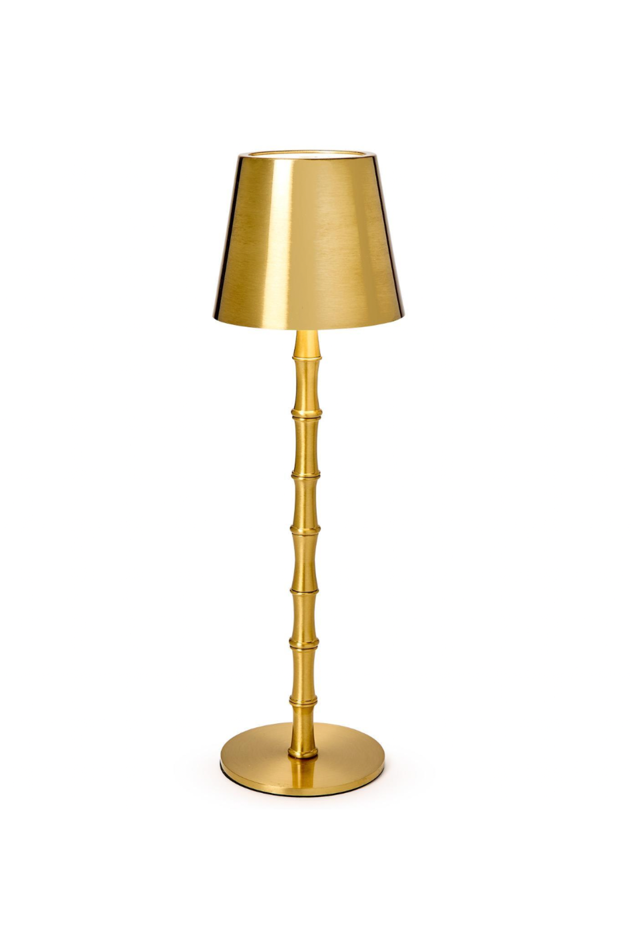 LED Portable Cordless Gold Bamboo Lamp