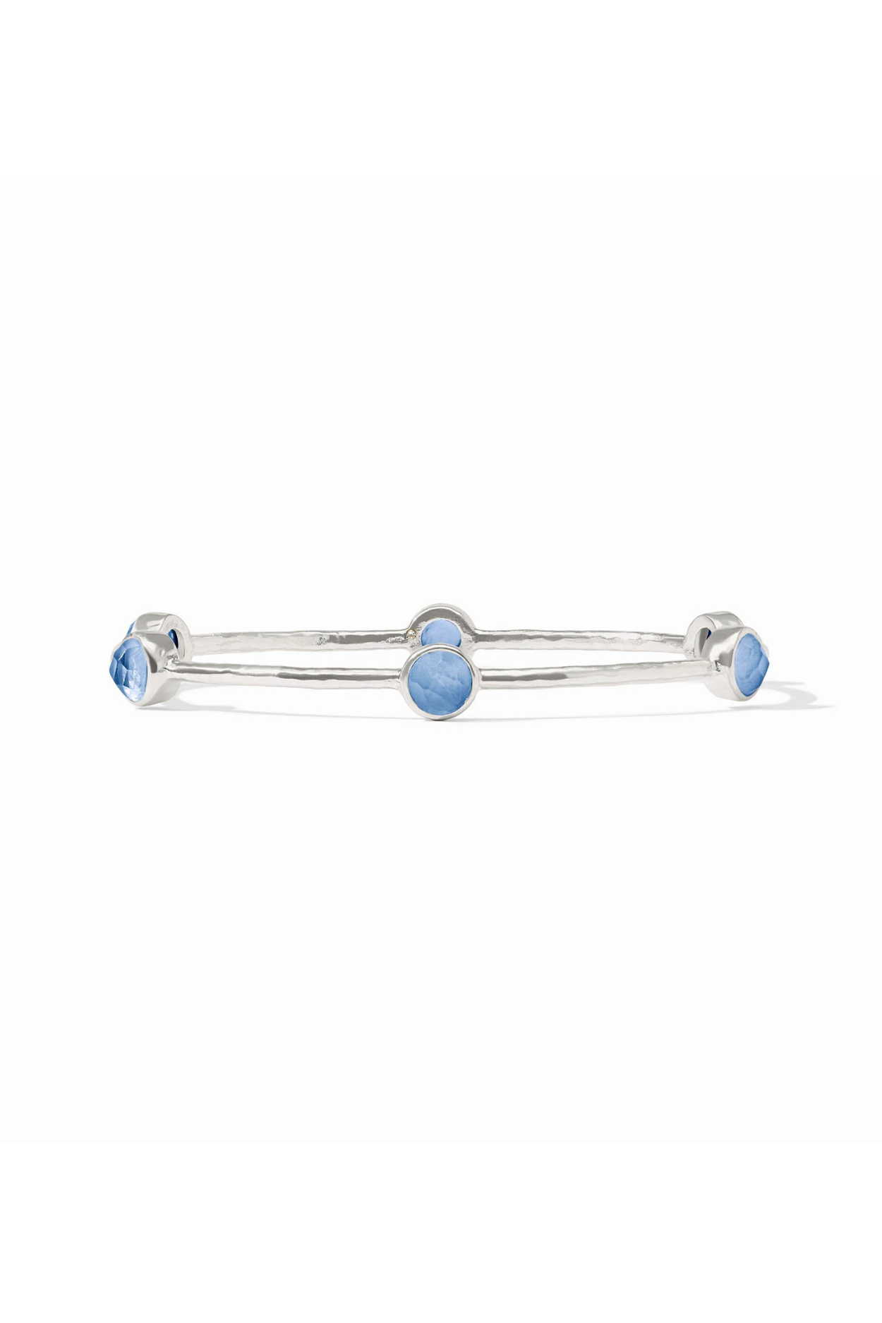 Milano Luxe Bangle - Iredescent Chalcedony Blue