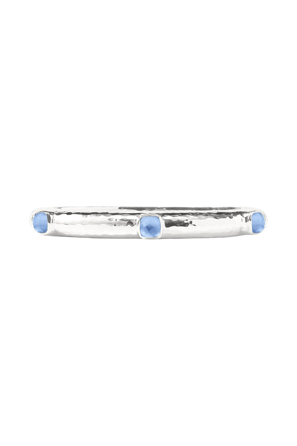 Catalina Hinge Bangle - Iridescent Chalcedony Blue