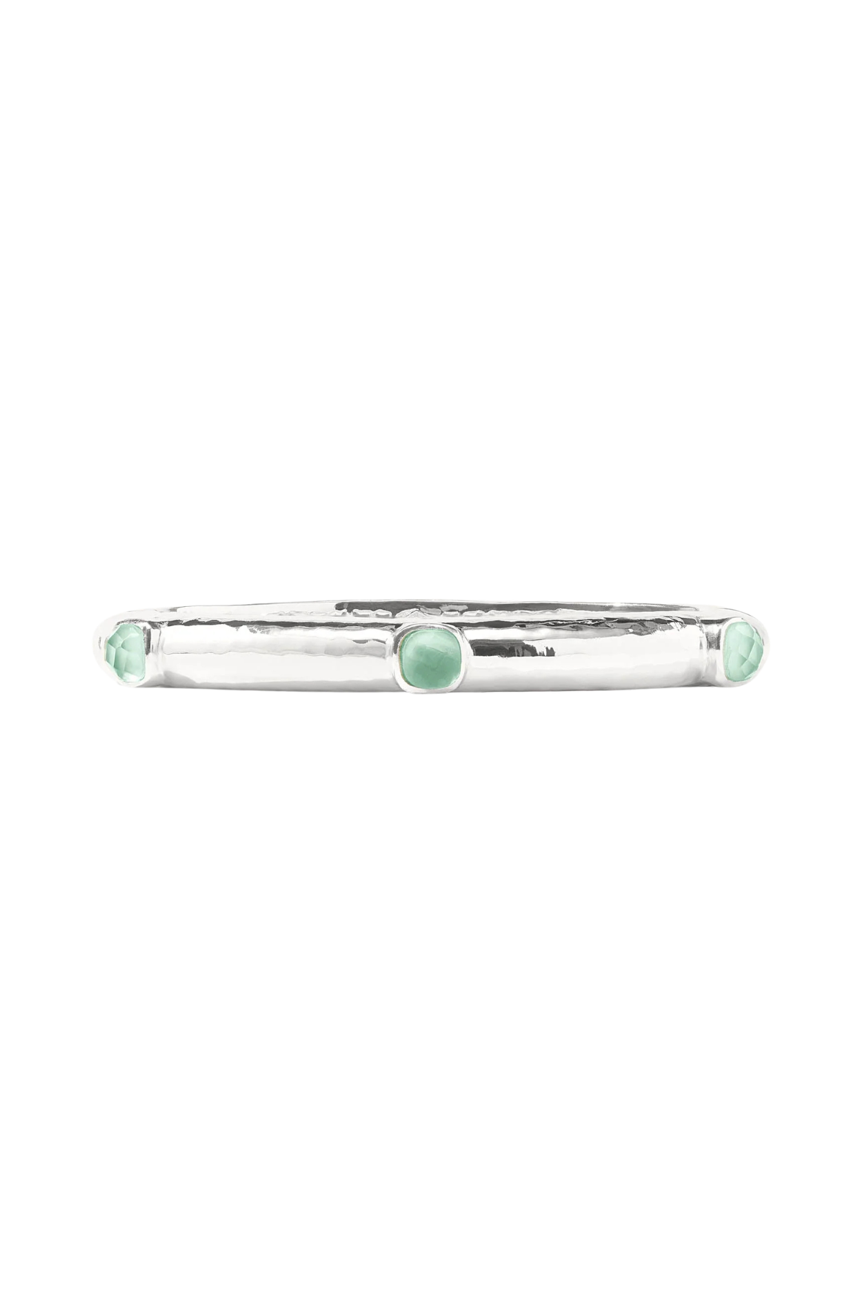 Catalina Hinge Bangle - Iridescent Aquamarine Blue