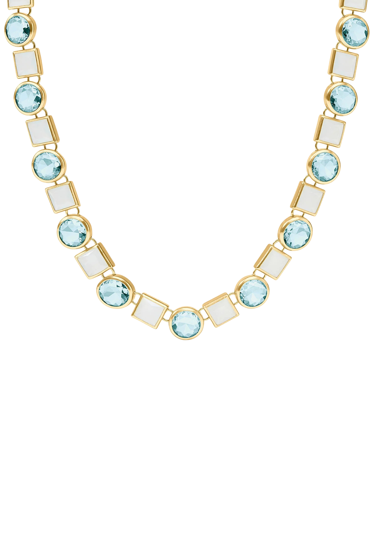Jolie Tennis Necklace - Aquamarine Blue