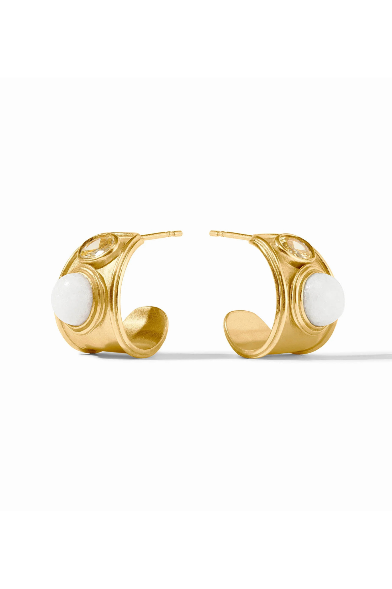 Portofino Stone Hoop - White Jade