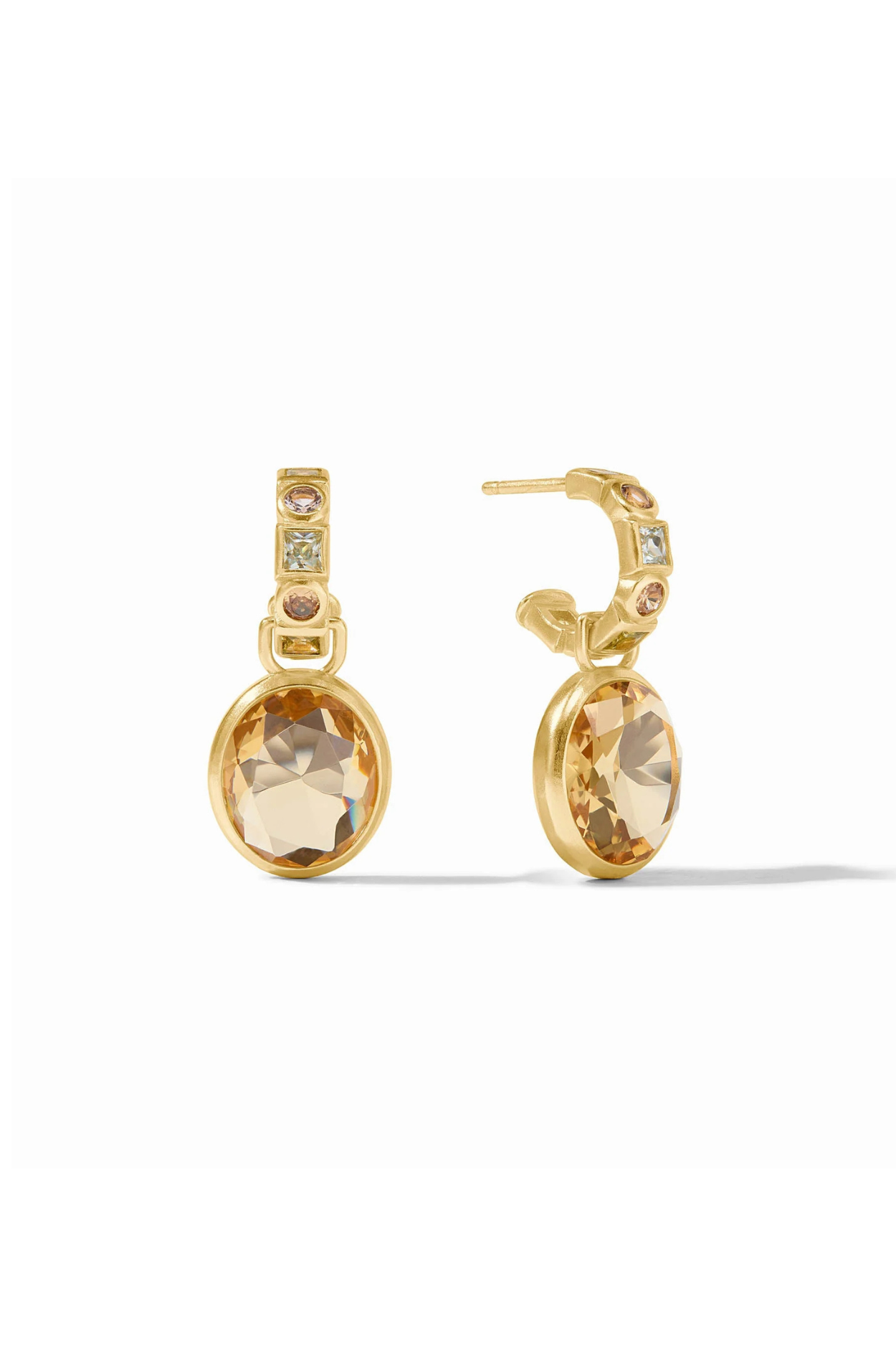Jolie Hoop & Charm Earring - Multi Stone