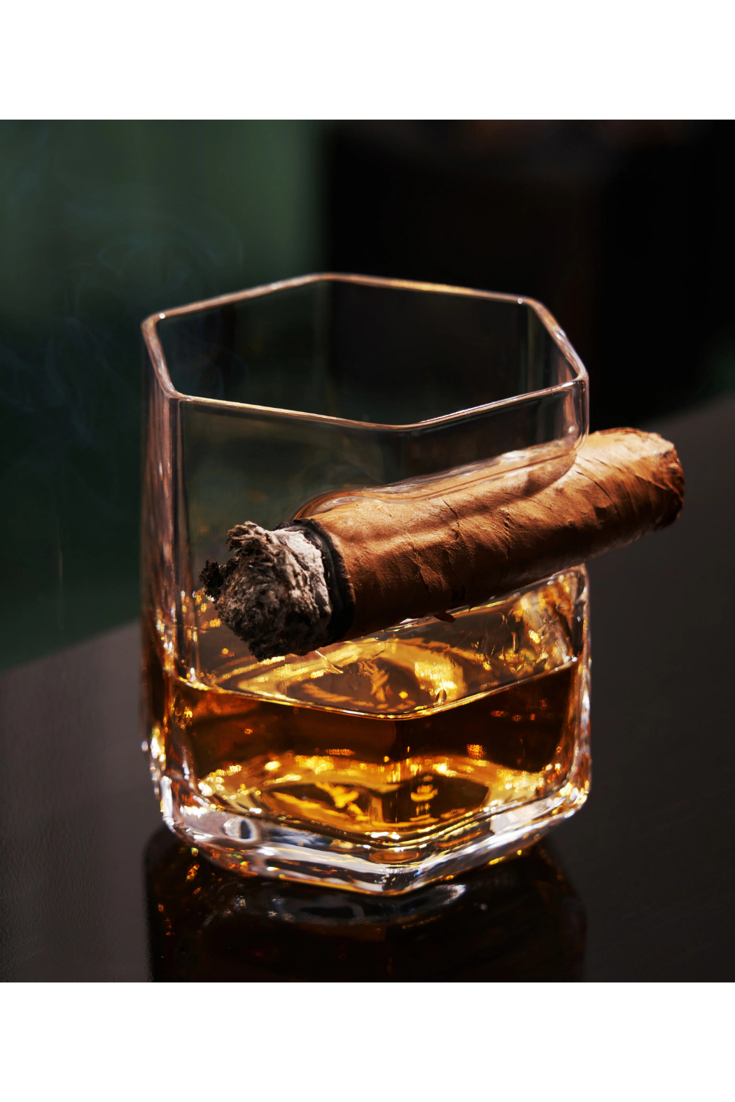 Hexagon Crystal Cigar Glass