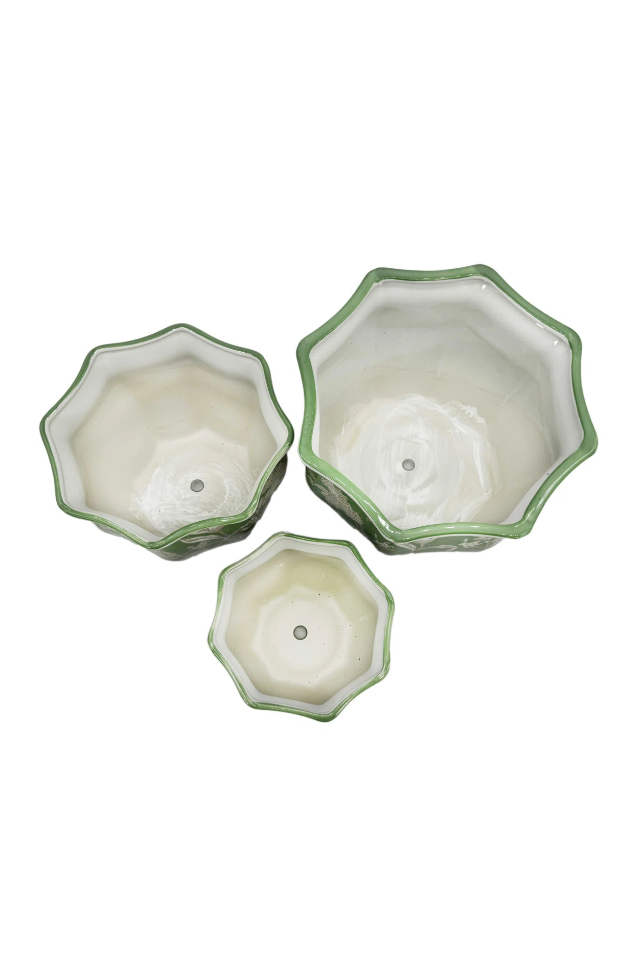 chinoiserie planter pot Ceramic Chinoiserie Planter Pot Set