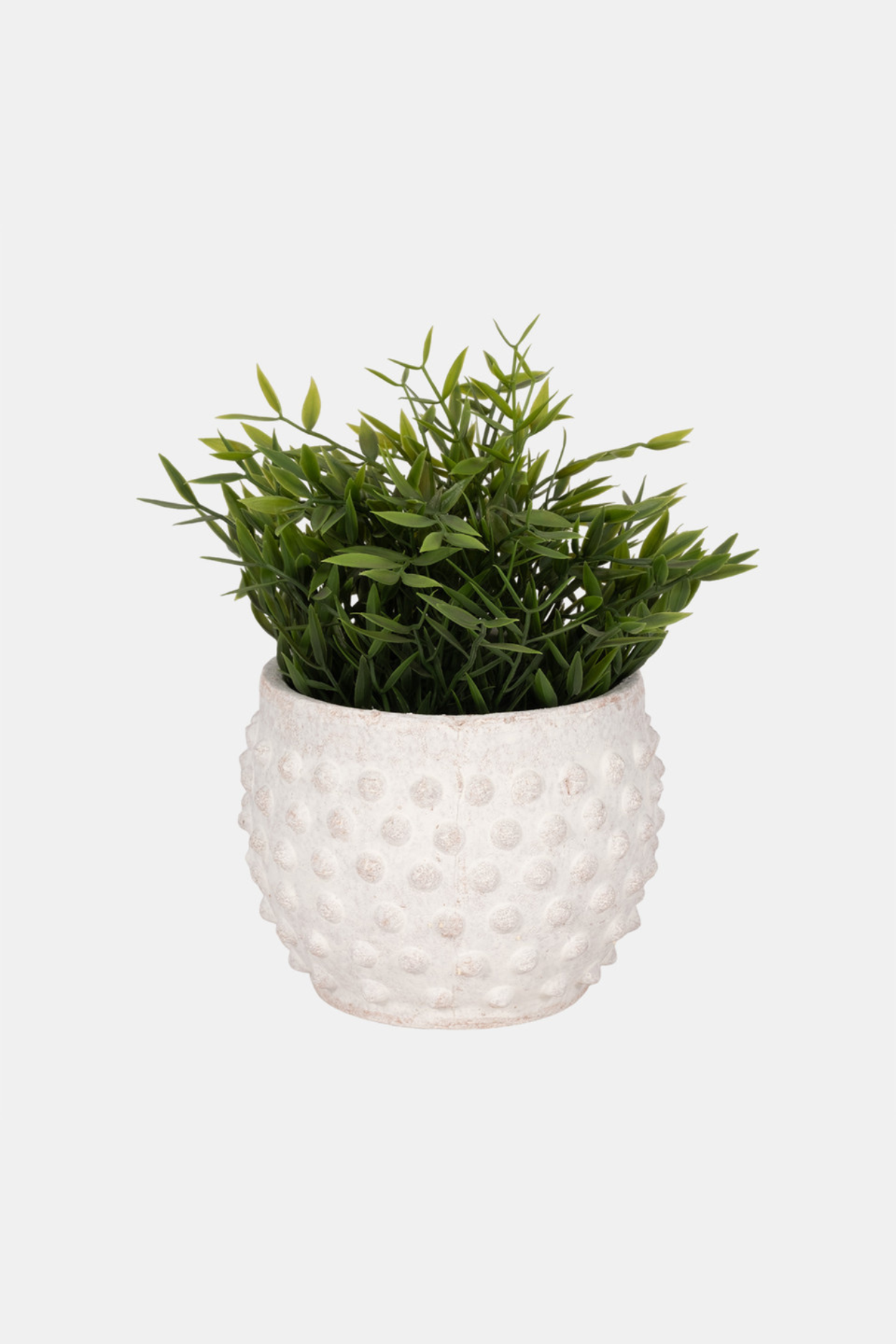 Planter - White Terracotta Round Bubble Rough Finish
