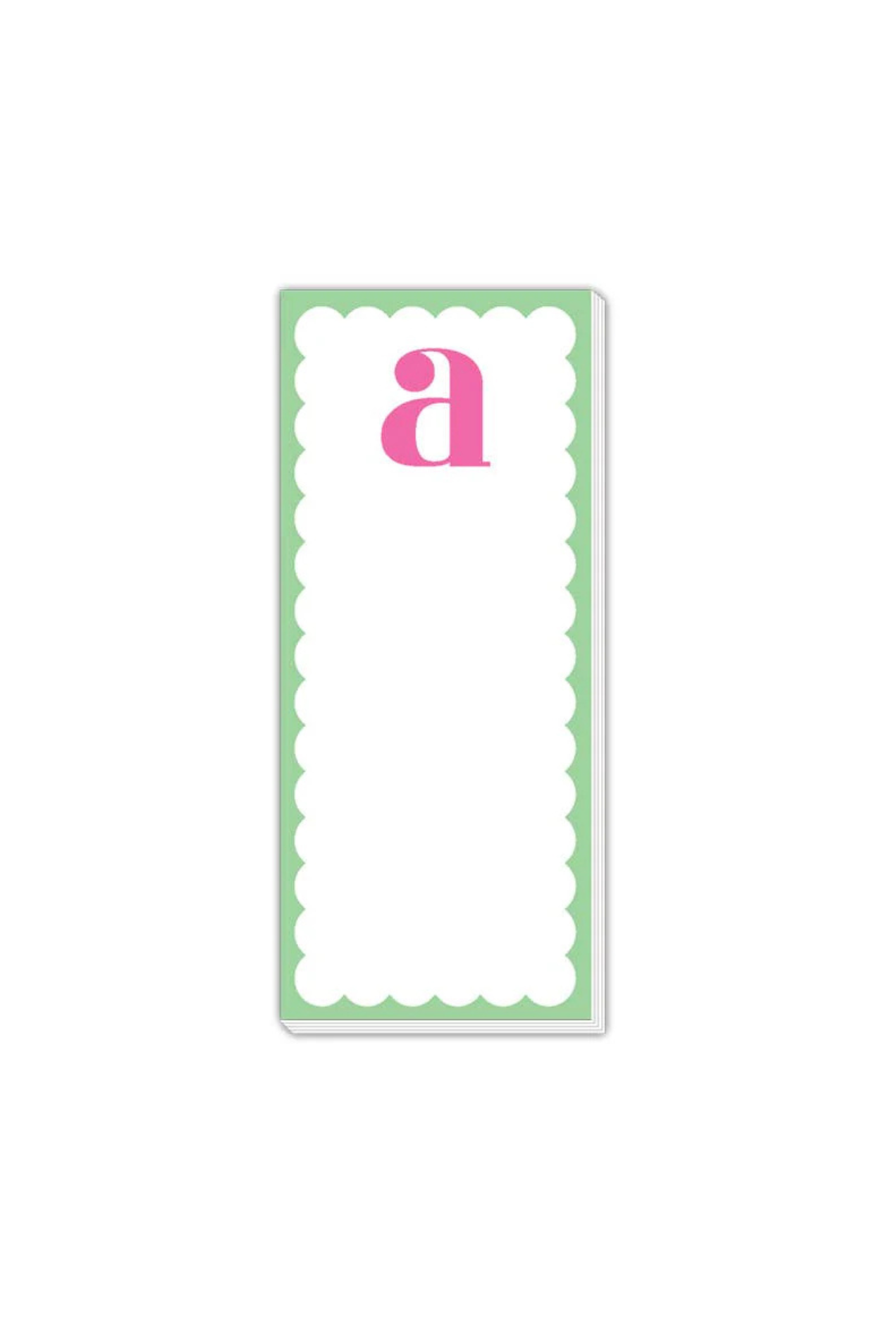 Skinny Notepad - Scallop Monogram