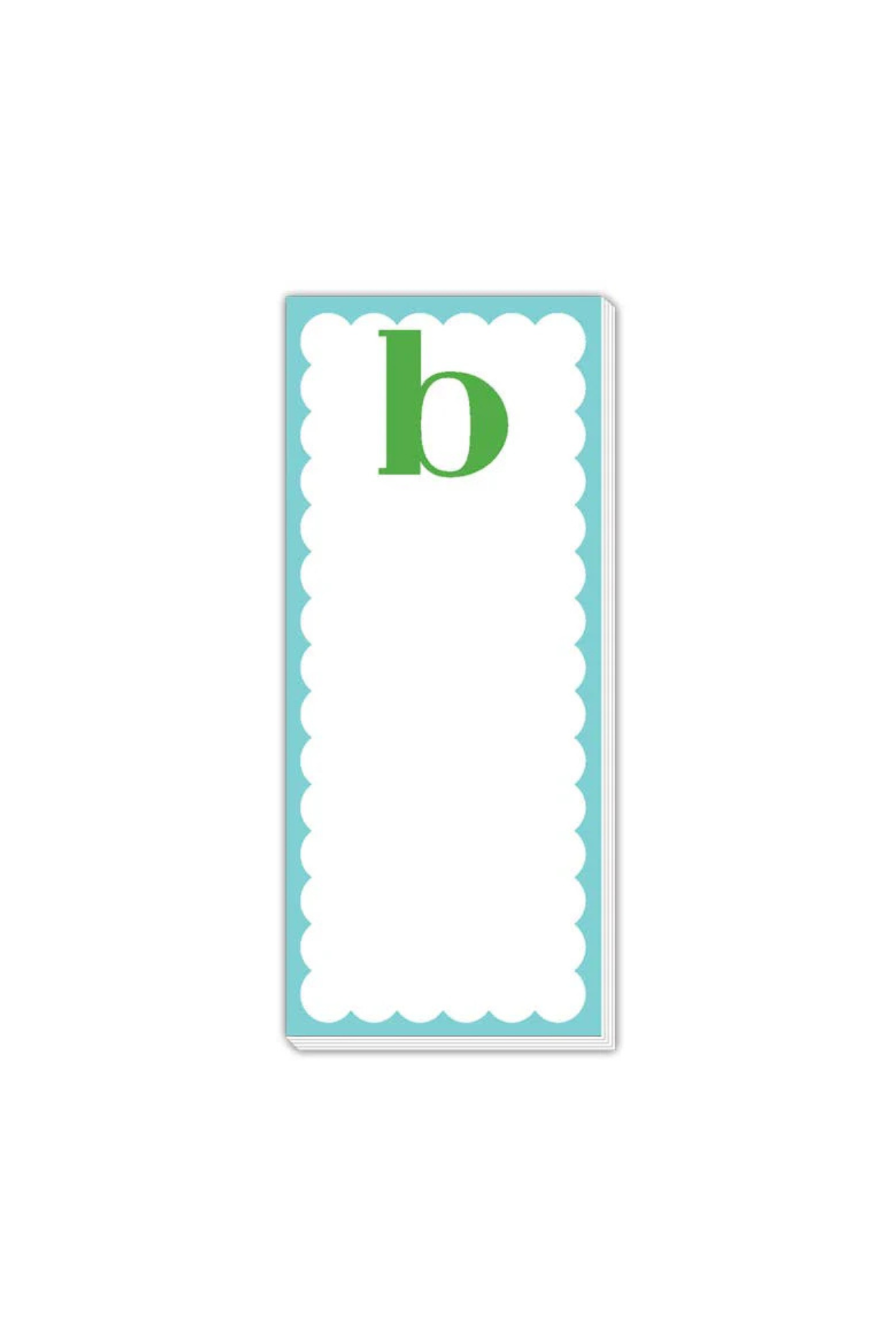 Skinny Notepad - Scallop Monogram