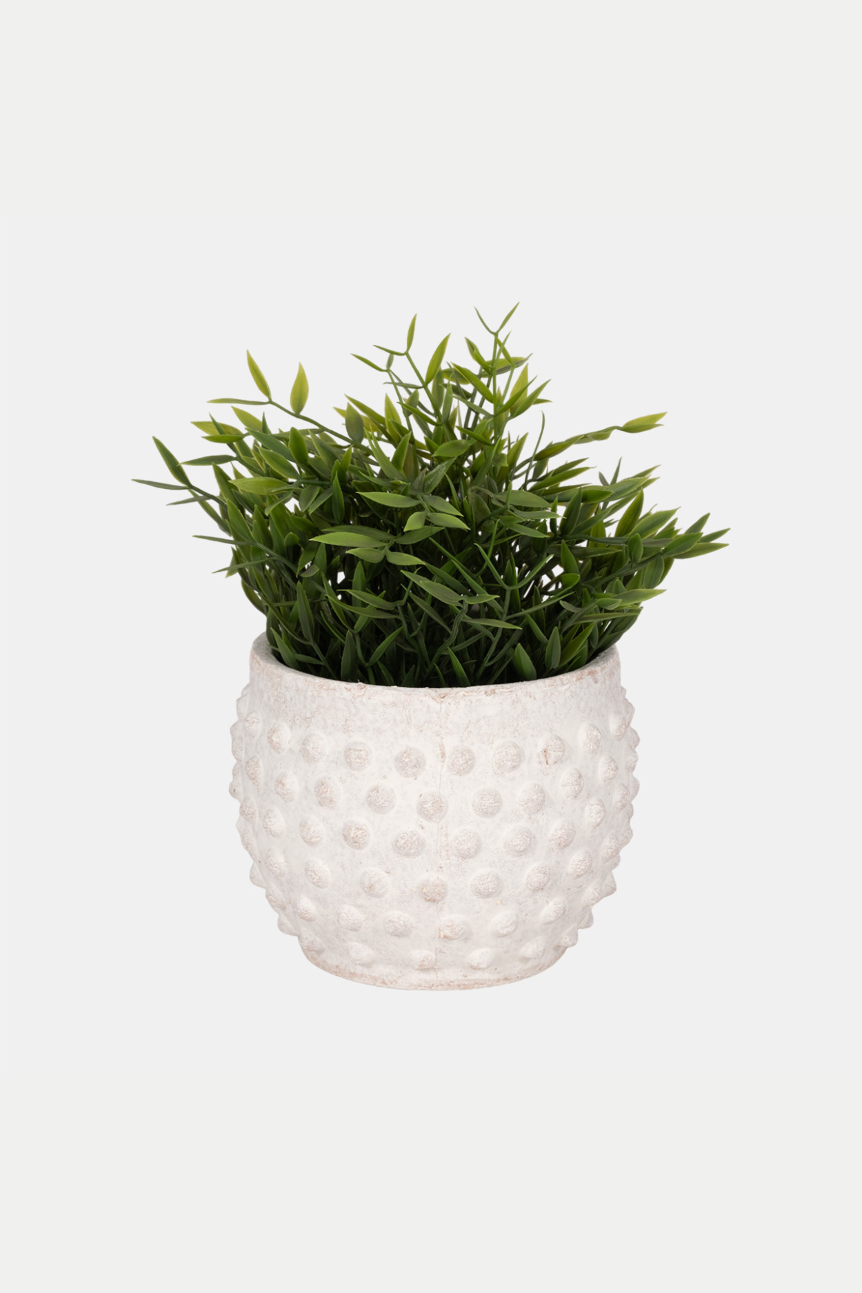 Planter - White Terracotta Round Bubble Rough Finish