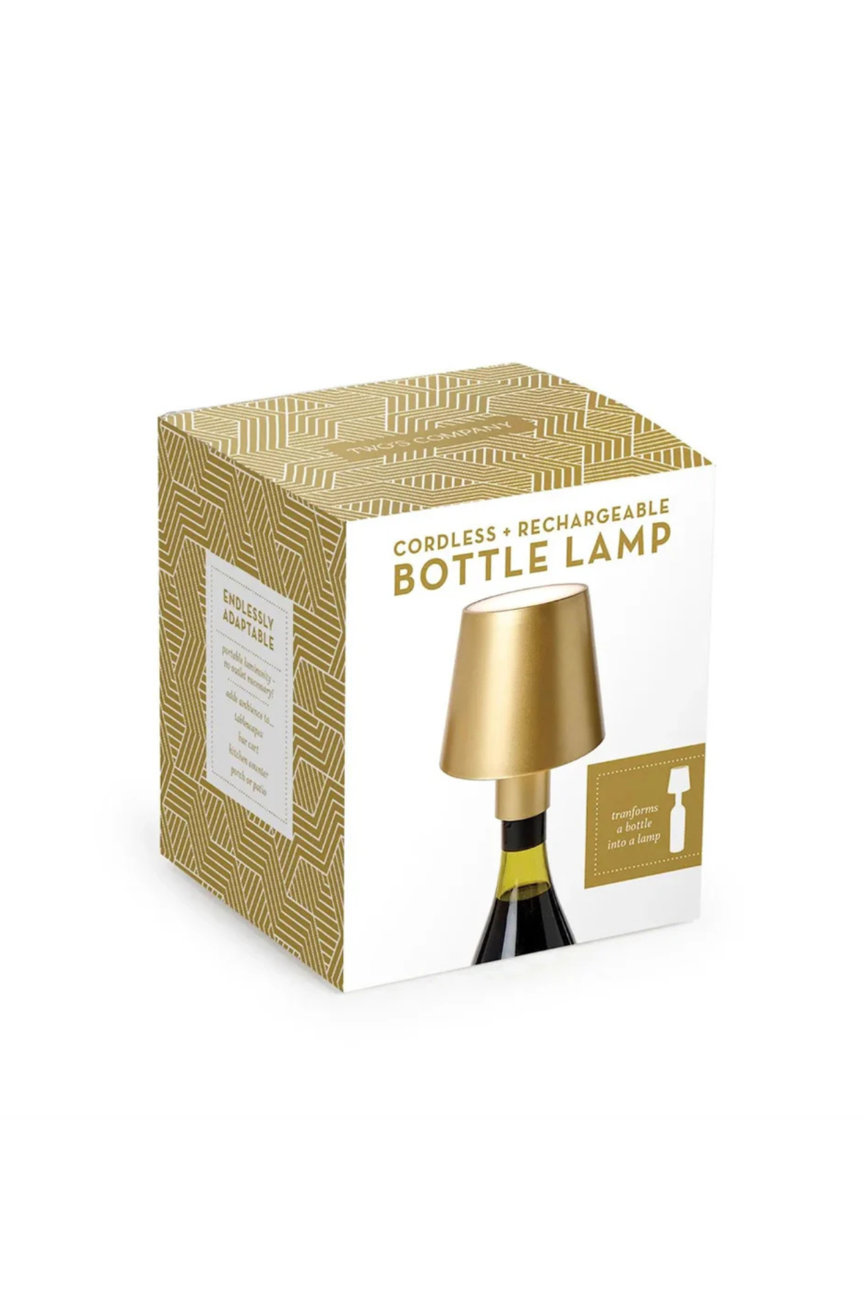LED Touchable Gold Lampshade with Bottle Stopper