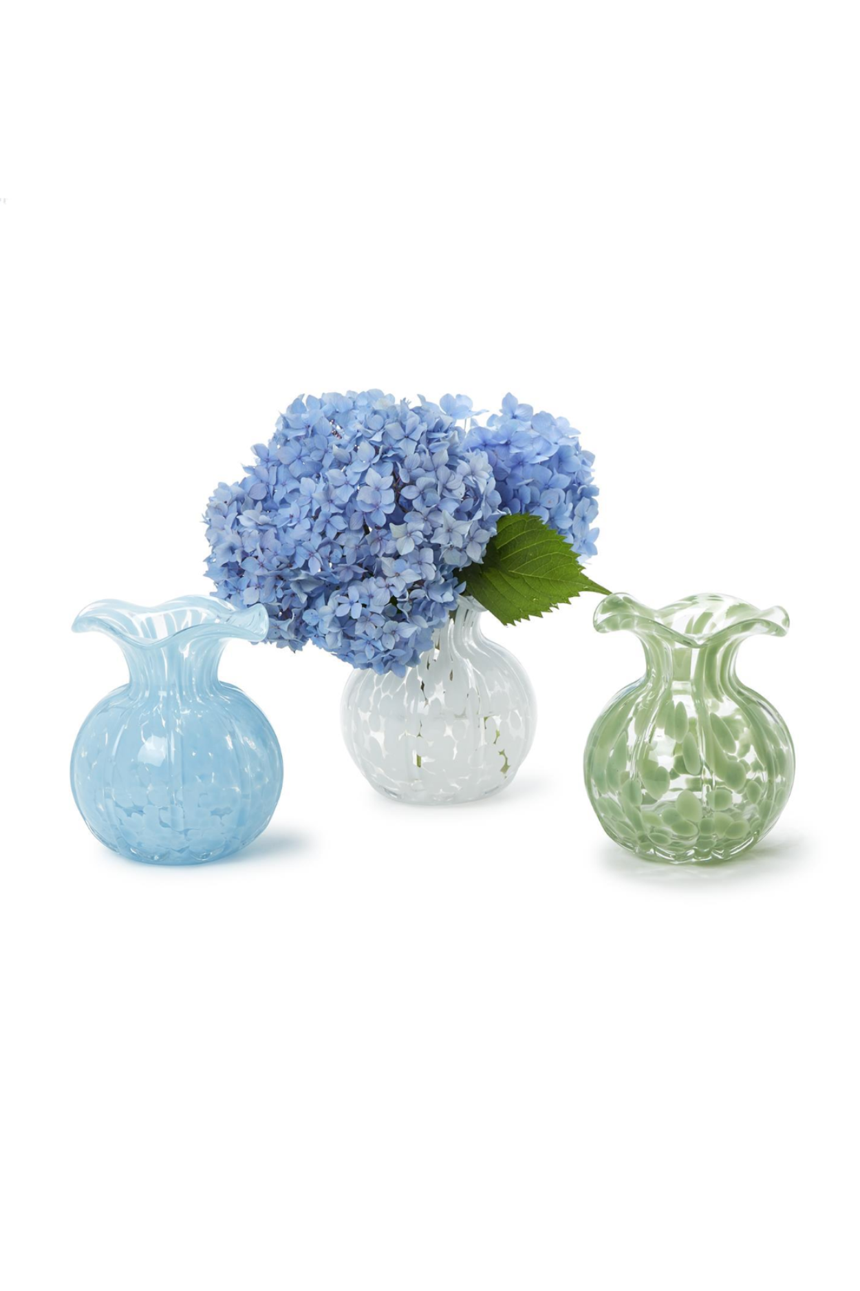 Ruffled Edge Spotted Vase
