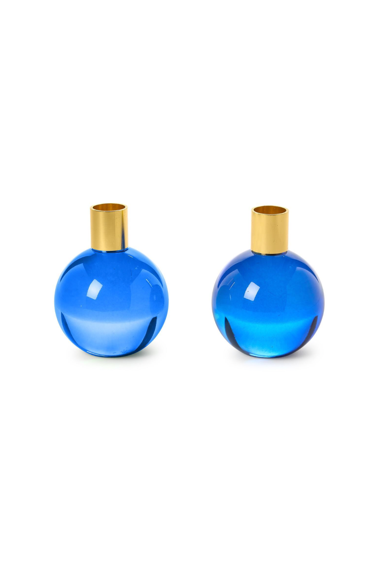 Color Pop Blue Taper Candleholder