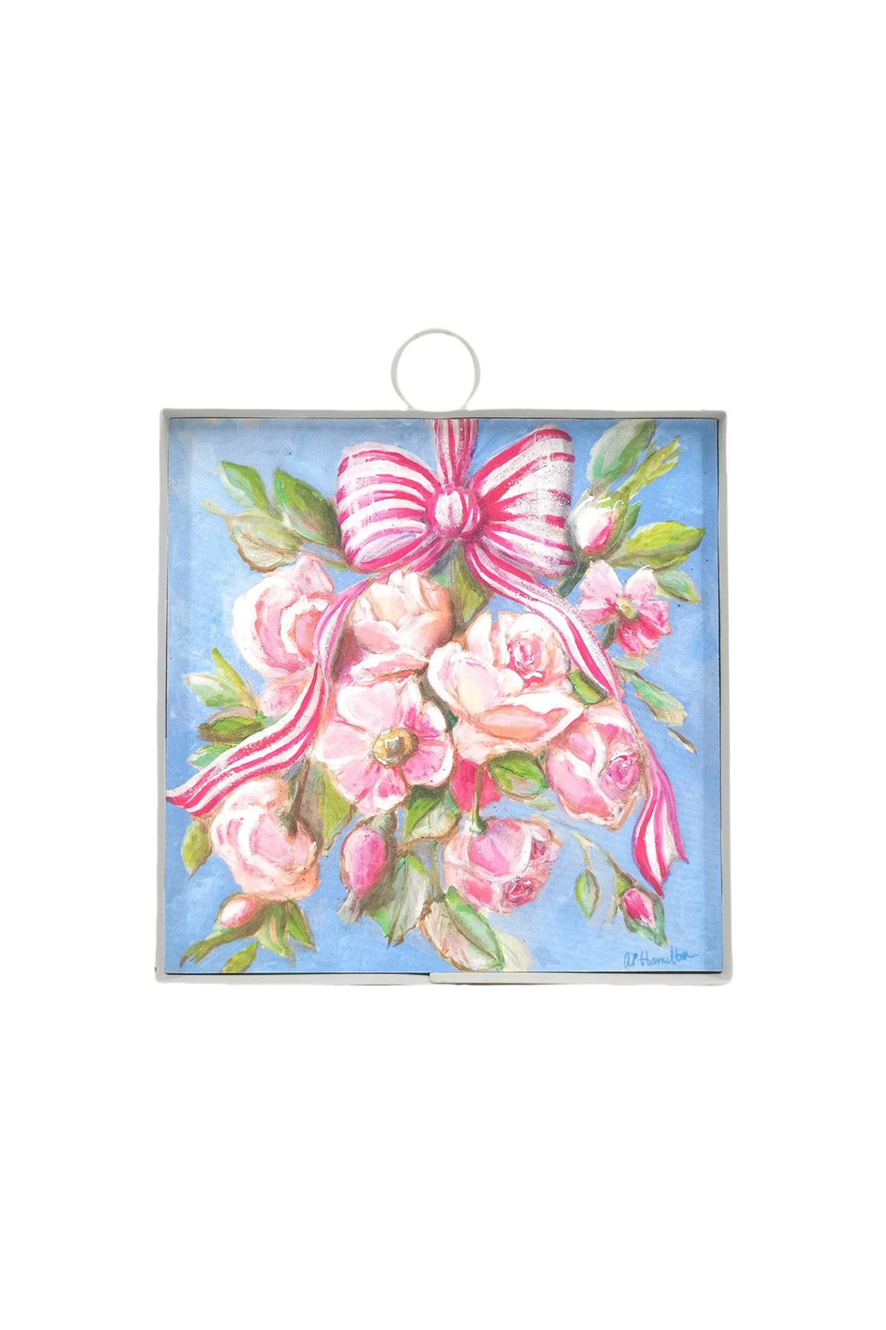 Mini Hamilton Pink Roses & Ribbons