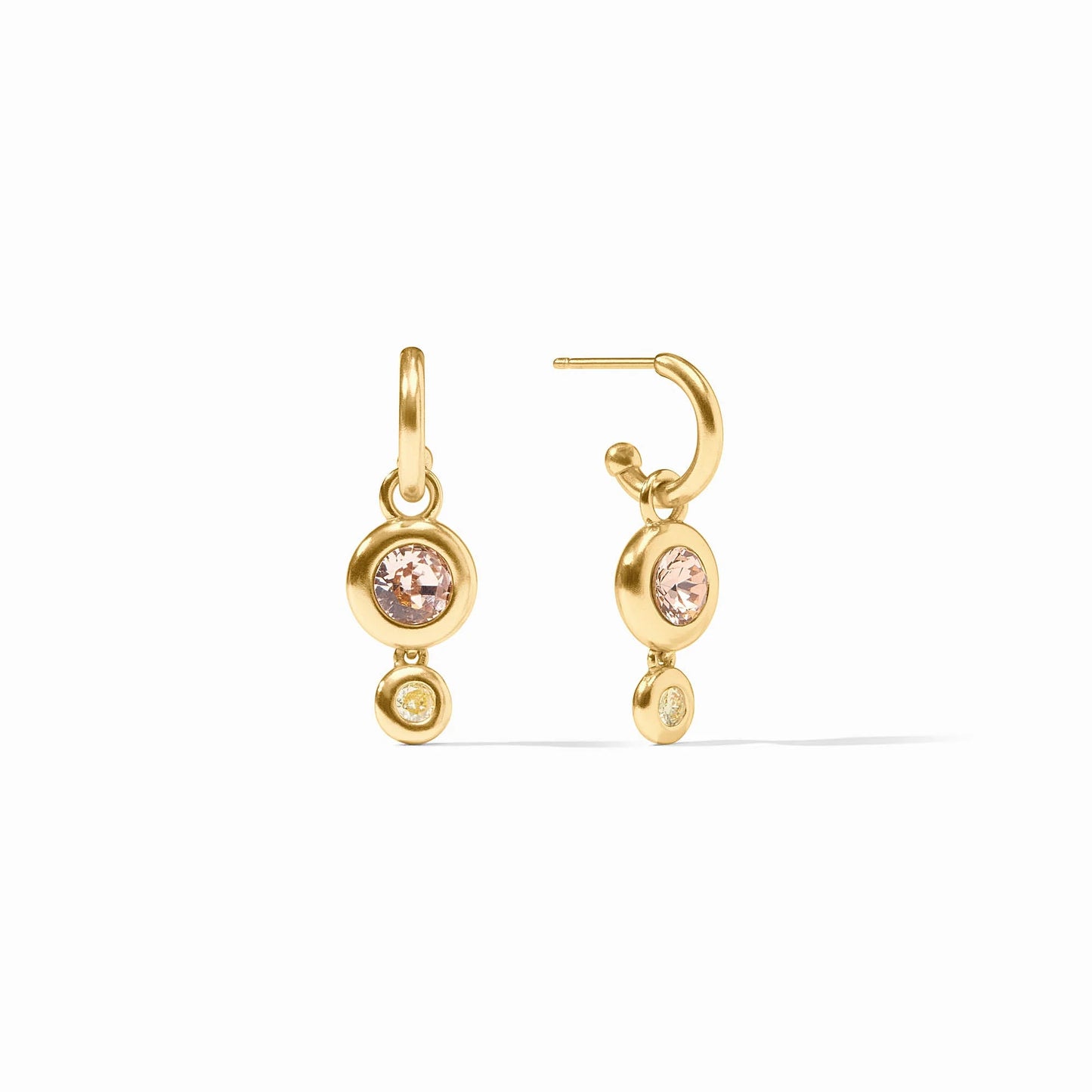 Rainbow Duo Hoop & Charm Earring - Champagne Radiance - OS