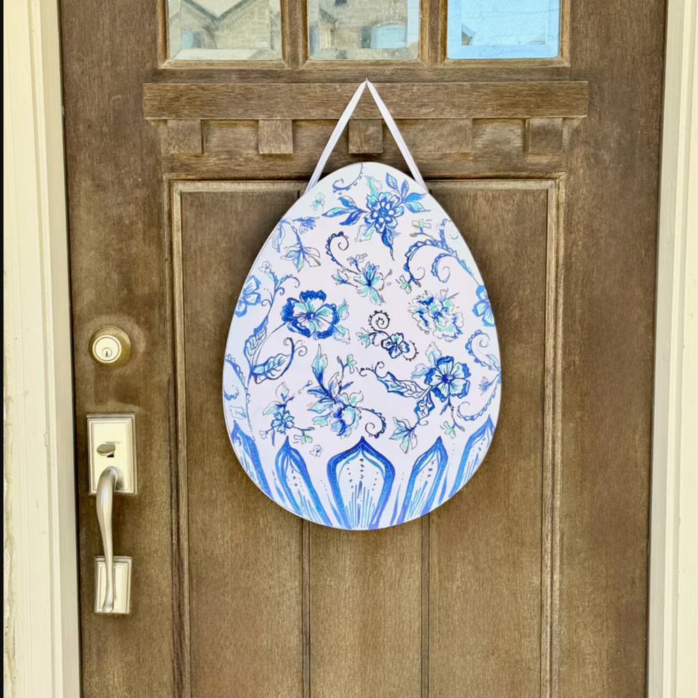 Beck's Posh Blue Egg Door Hanger