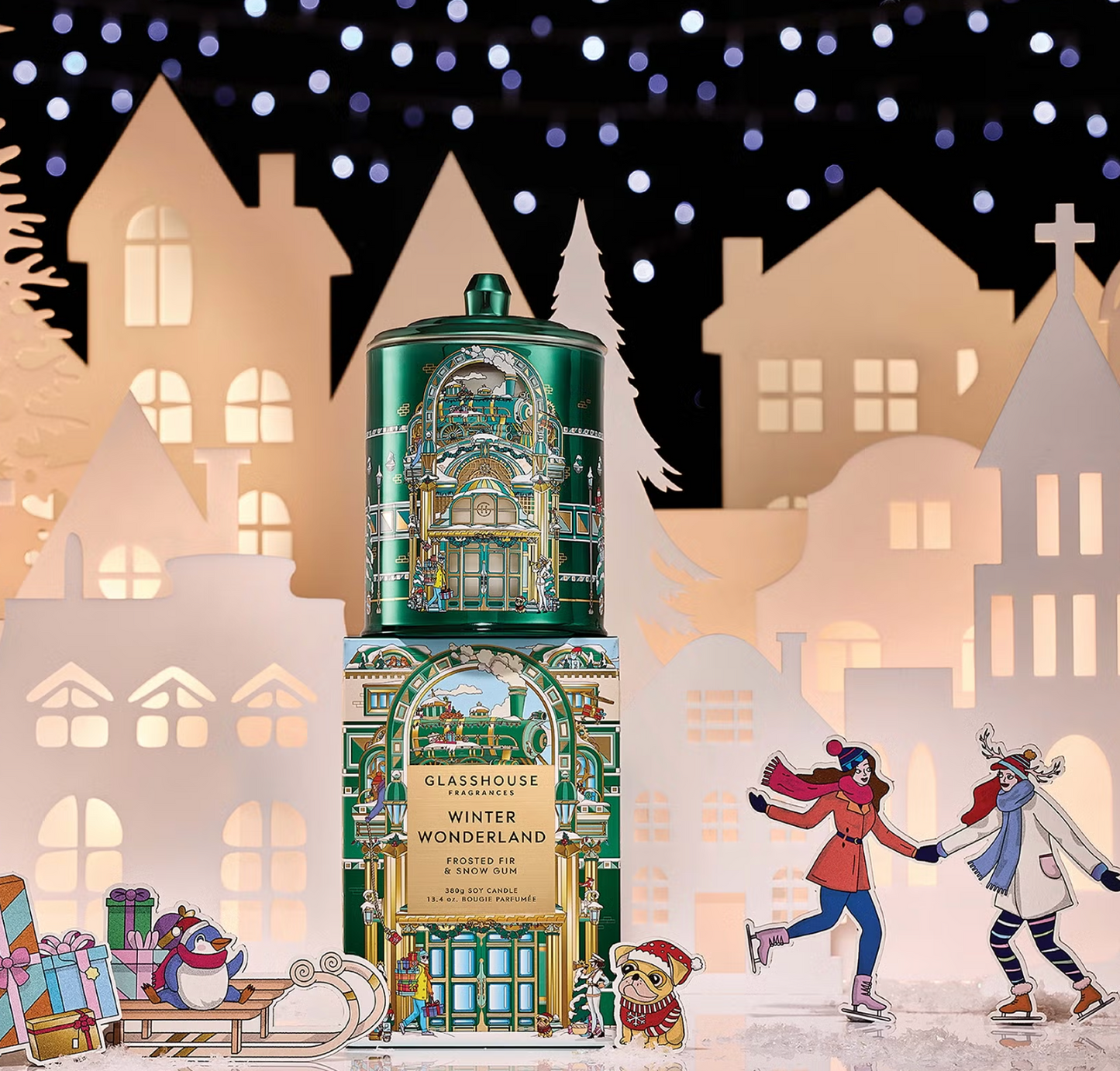 Glasshouse Christmas Candle - Winter Wonderland