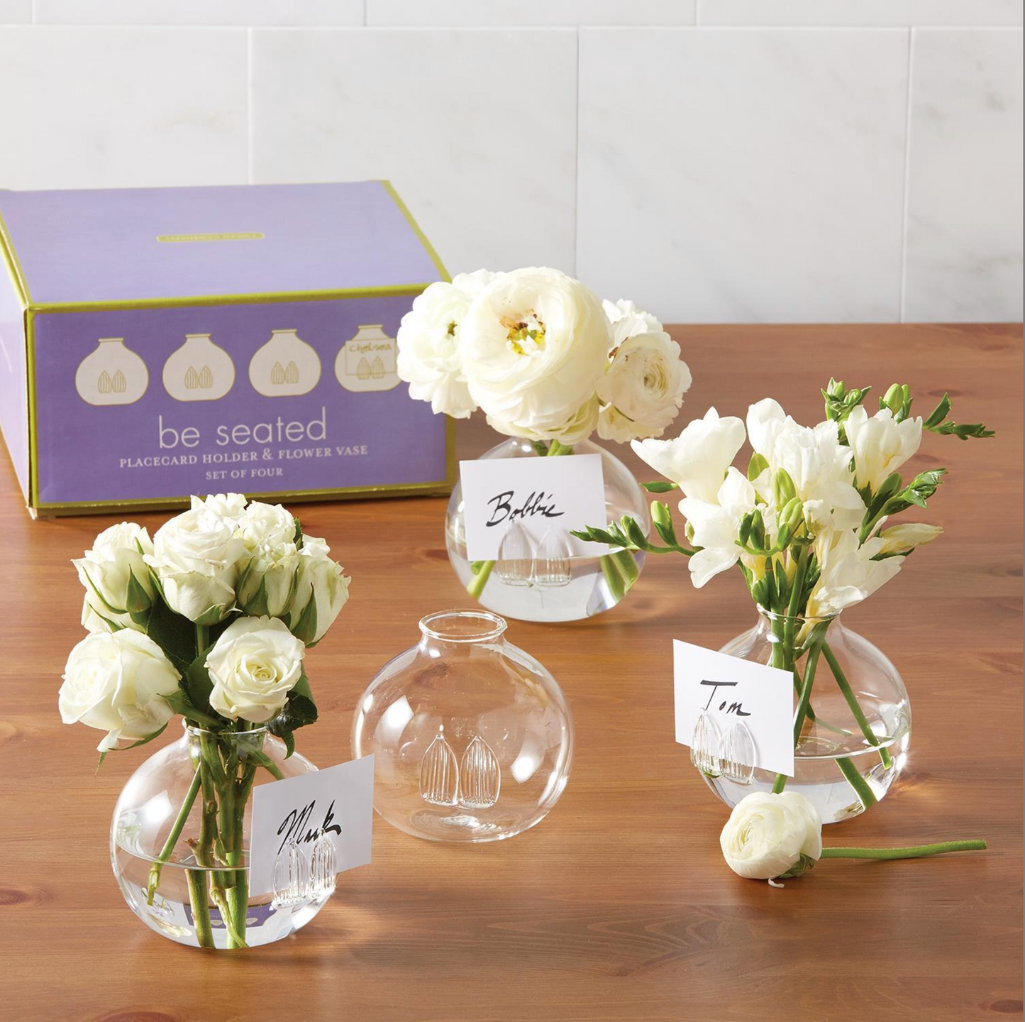 Be Seated Placecard Holder & Flower Vase