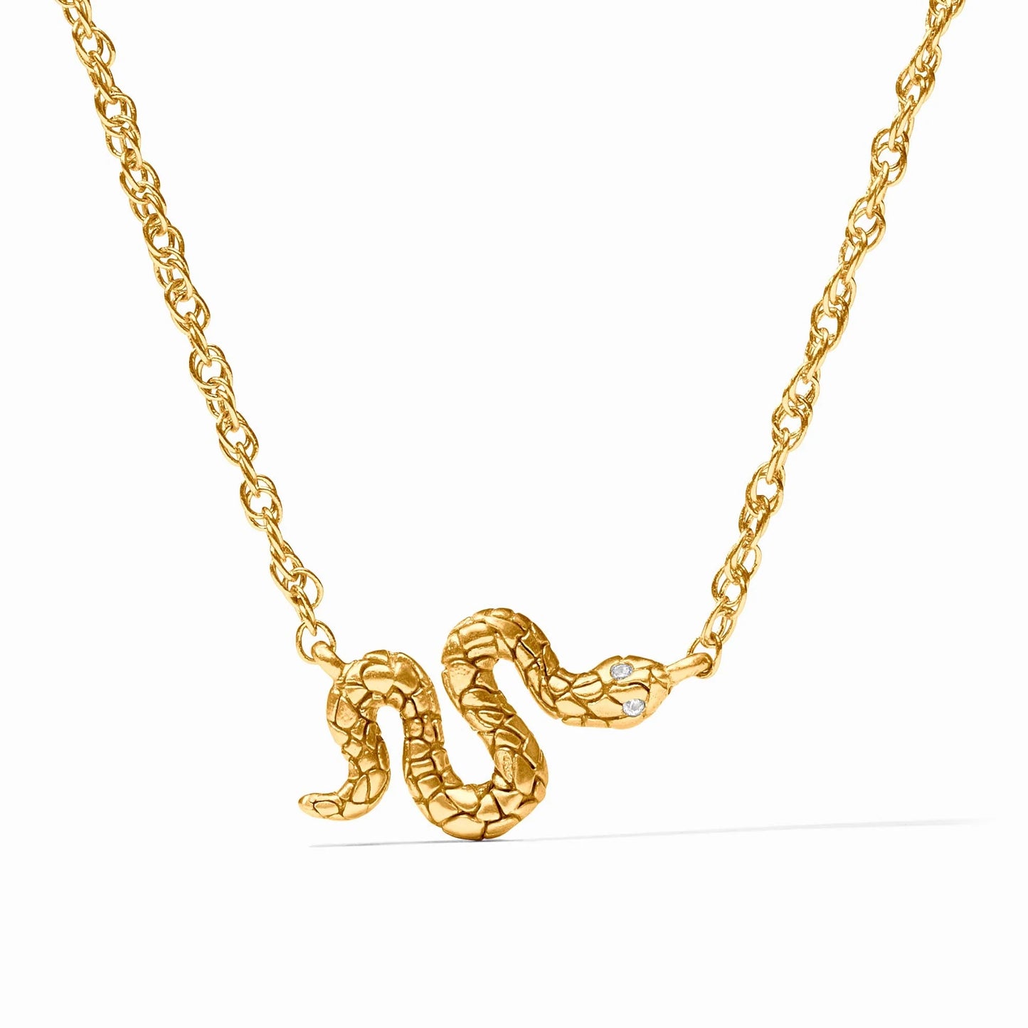 Snake Delicate Necklace - Cubic Zirconia - OS